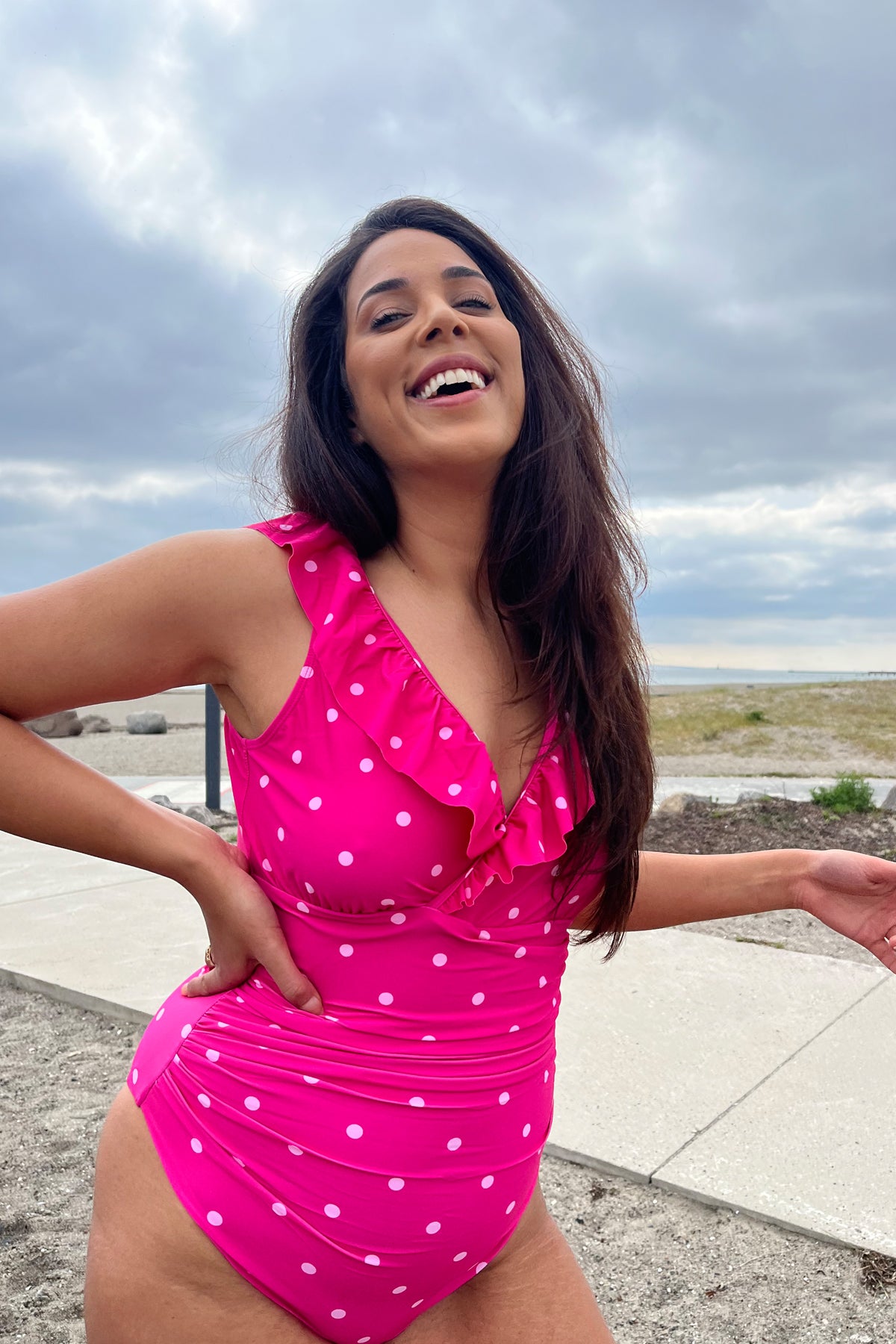 CRAS Agnes Swimsuit Swimwear 8045 Pink Dot