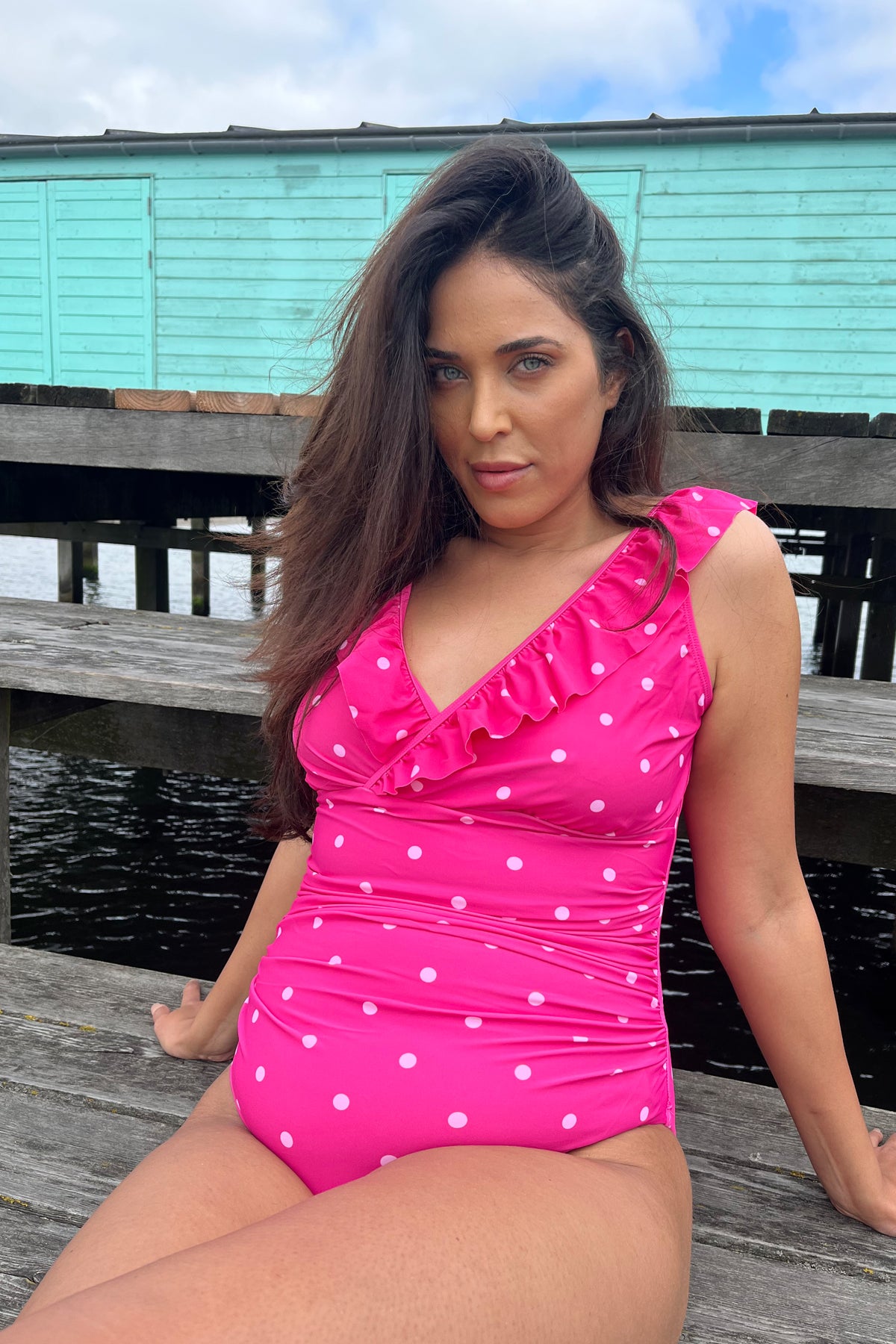 CRAS Agnes Swimsuit Swimwear 8045 Pink Dot