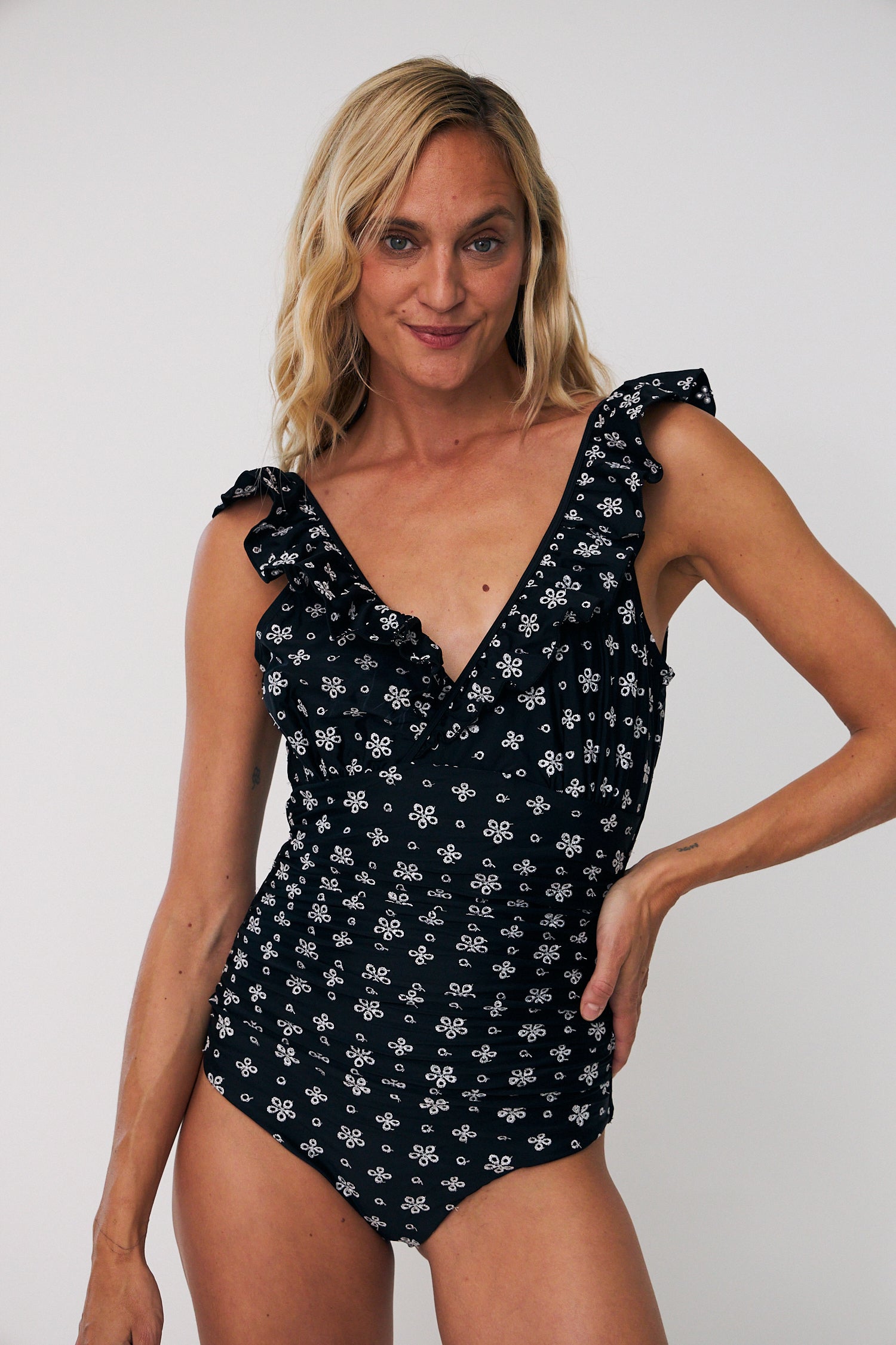 CRAS Agnes Swimsuit Swimwear 8158 Black/White