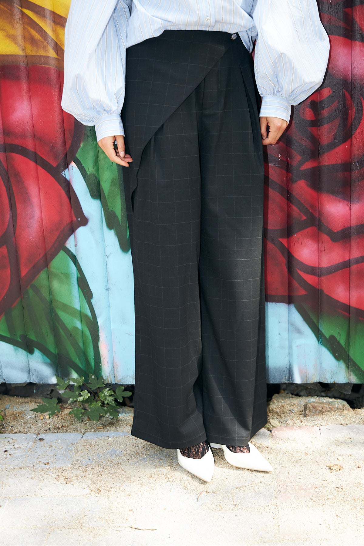 CRAS Aishacras Pants Pants Dark Grey Check