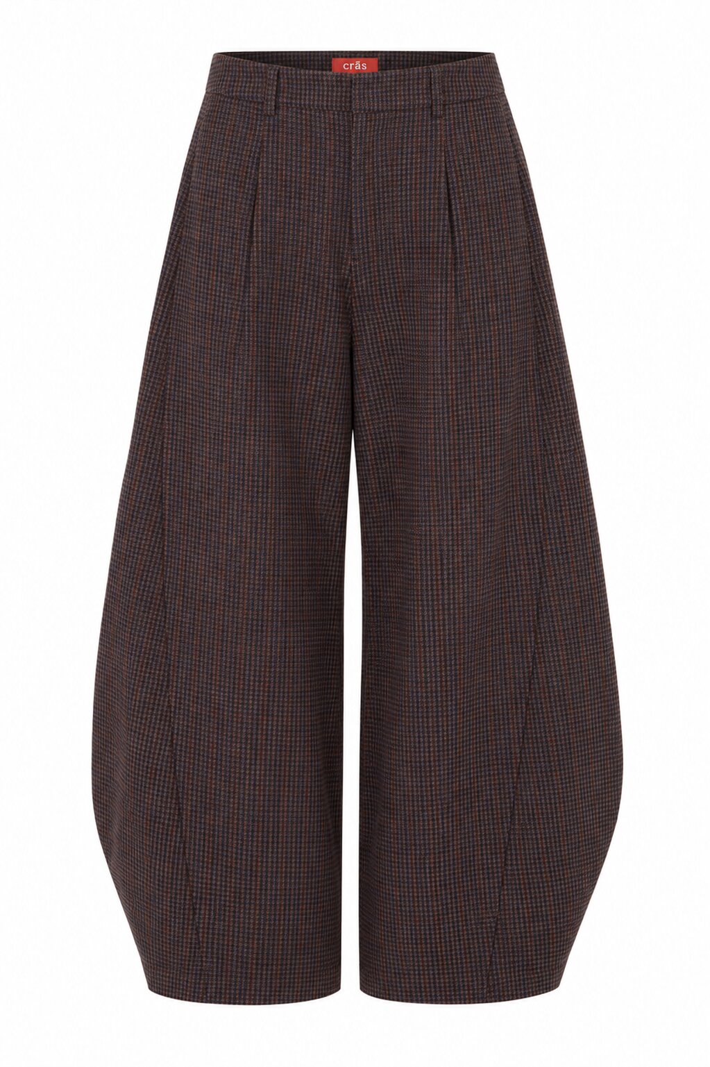 CRAS Barrelcras Pants Pants Brown Checks