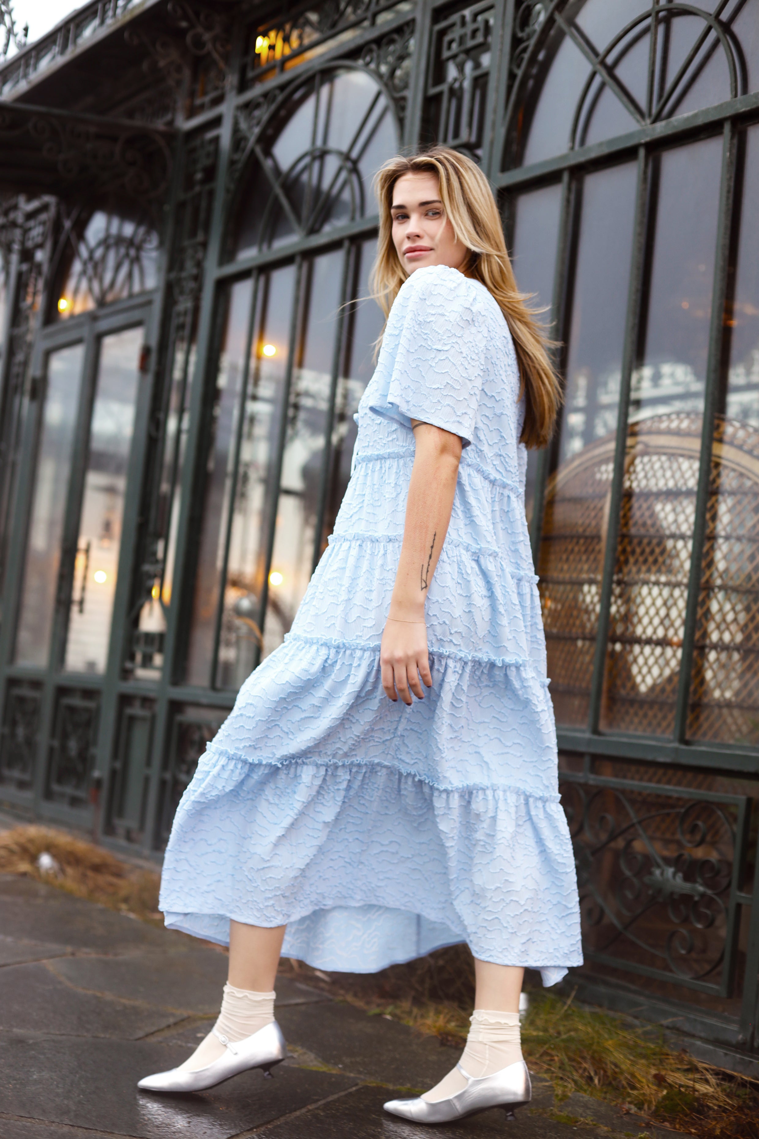 CRAS Clarettecras Dress Dress 7009 Light Blue