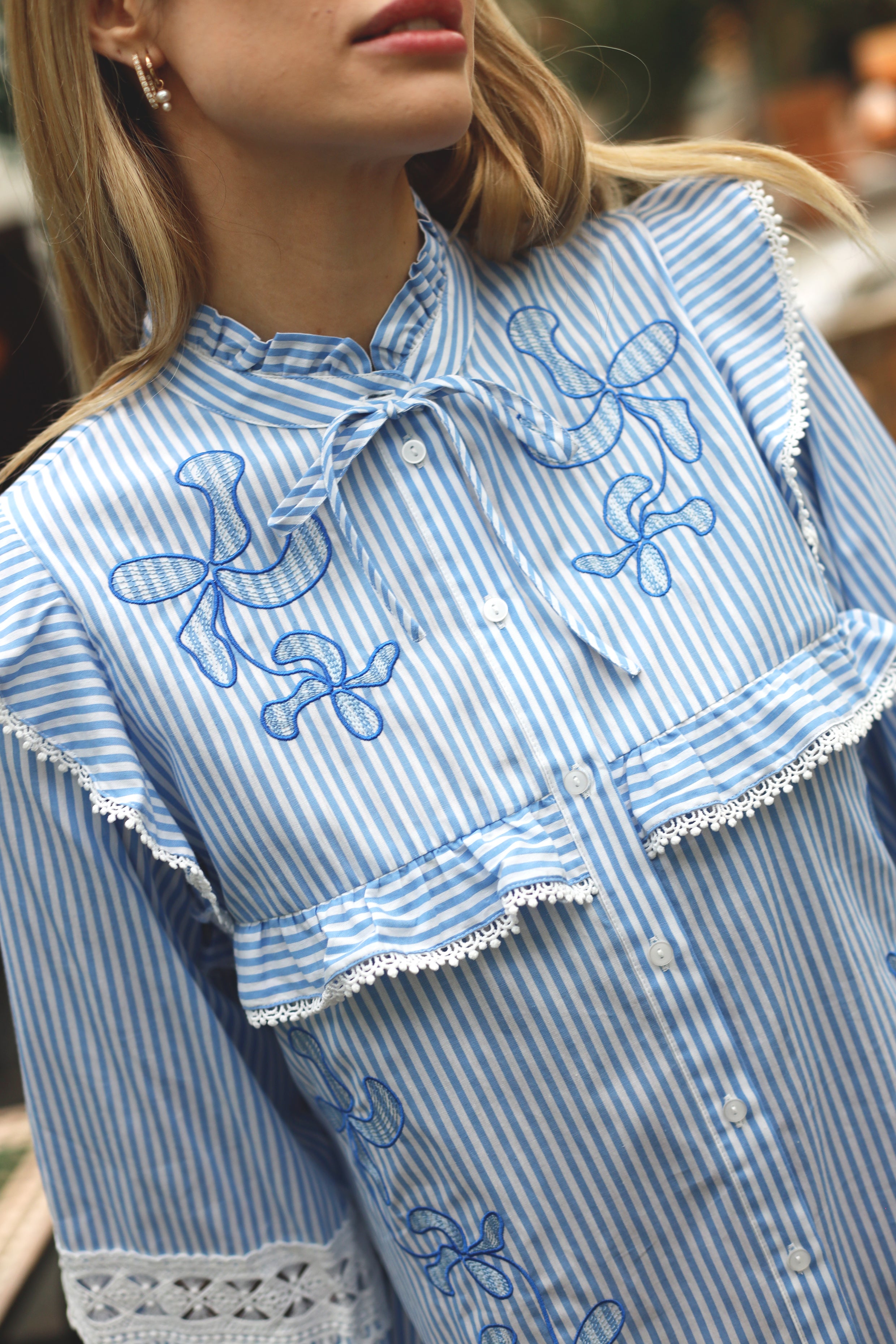 CRAS Codycras Shirt Shirt 8072 White Blue Stripe