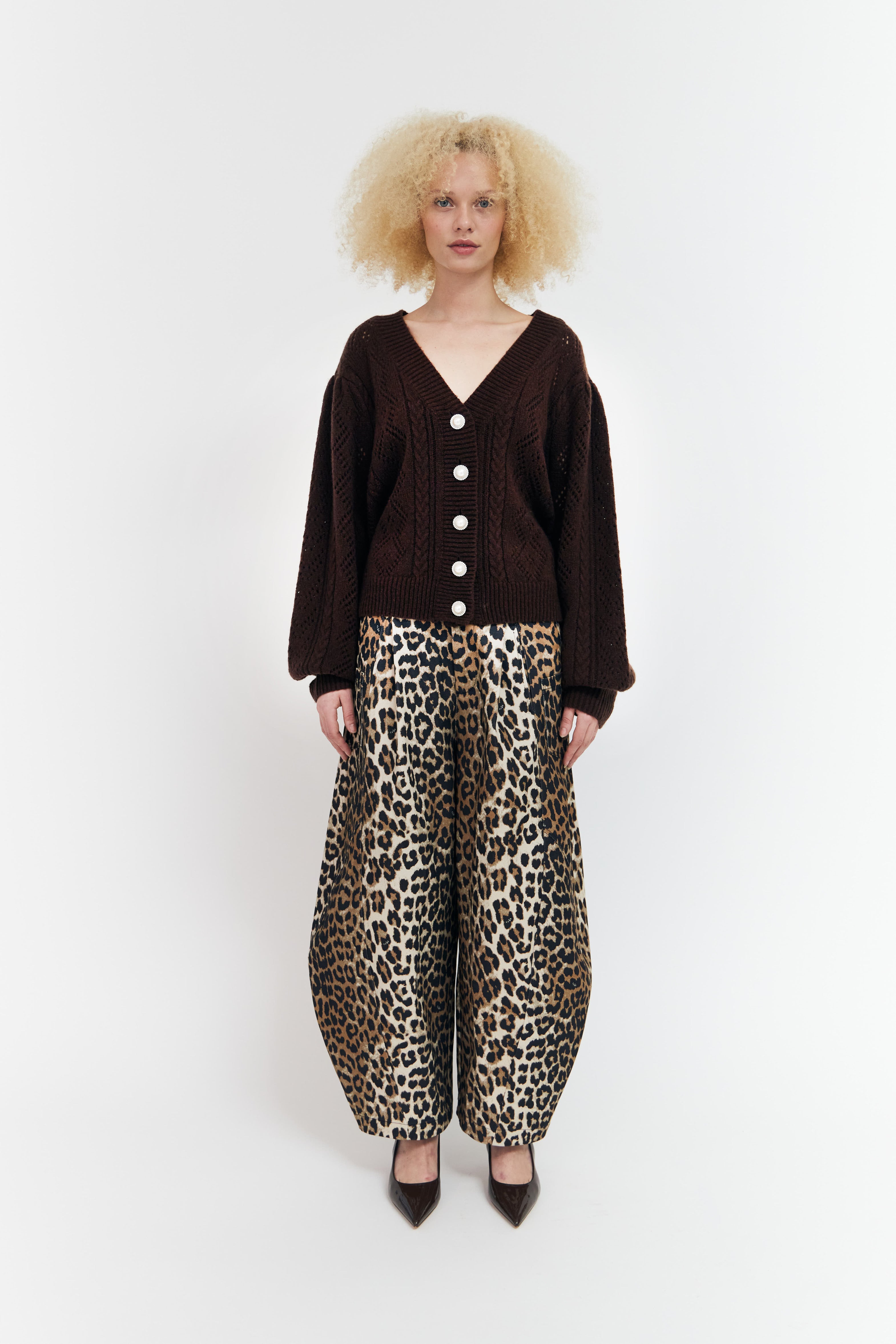 CRAS Elajacras cardigan Knit Chocolate Brown