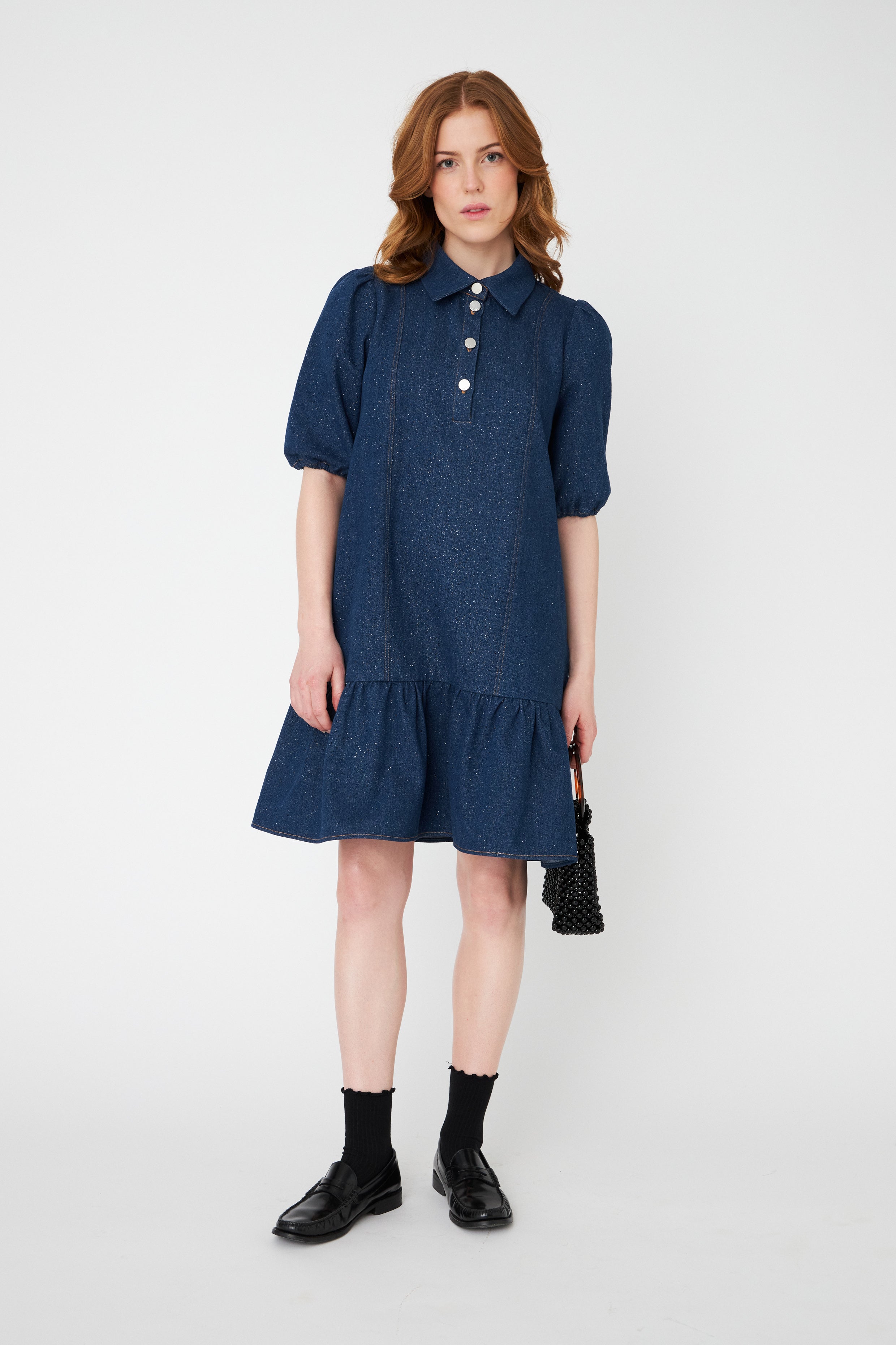 CRAS Elenacras Dress Dress 7016 Glitter denim