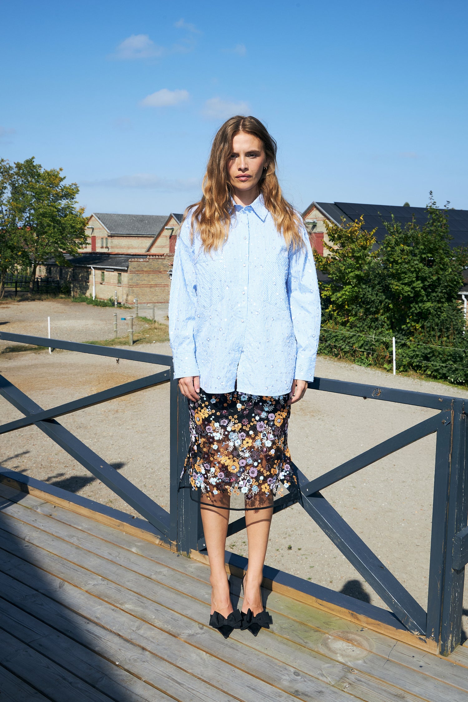 CRAS Elliecras Shirt Shirt 8125 Blue Sequin Stripe