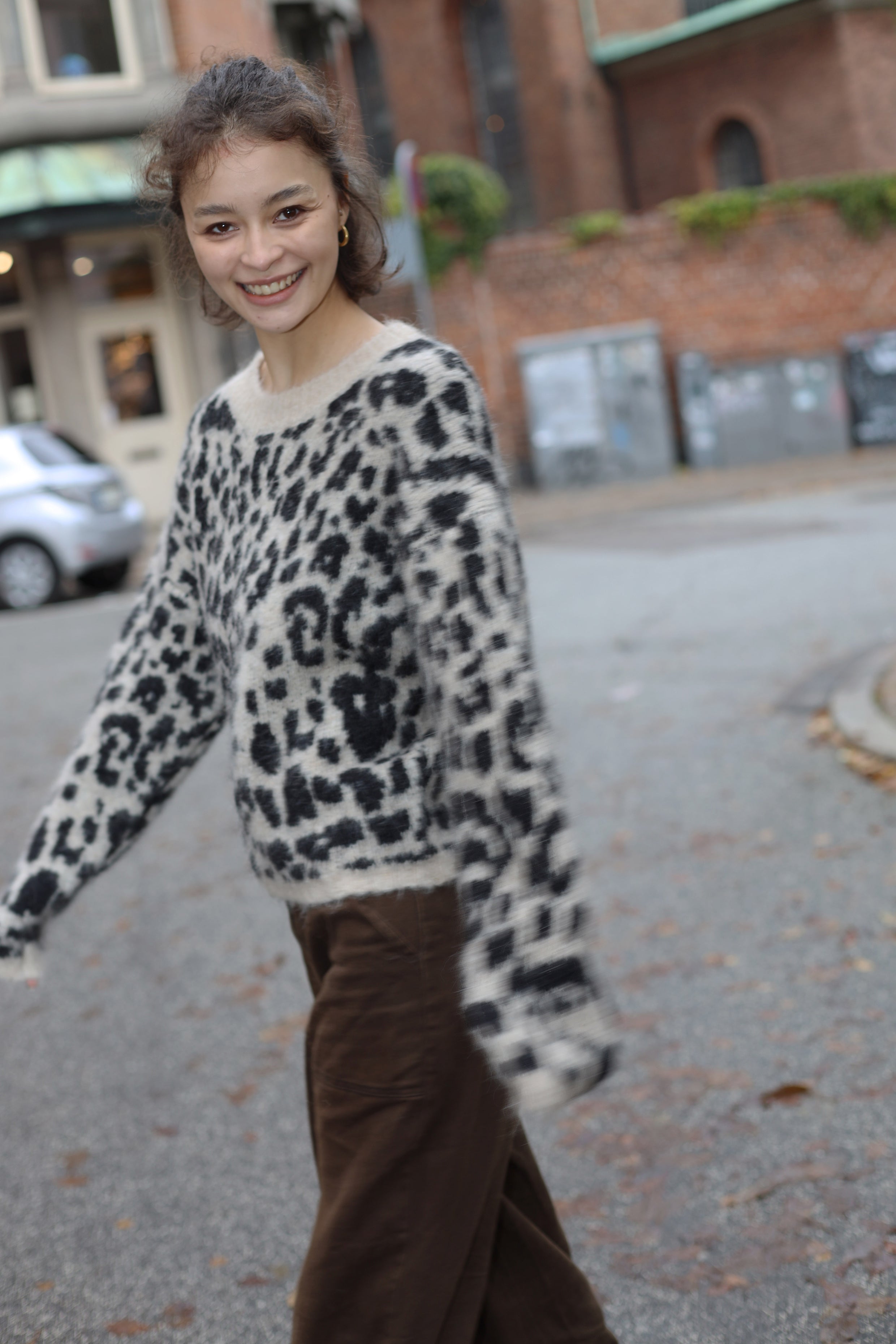 Cras Exclusive Emilycras Pullover Knit 8086 Beige Leo