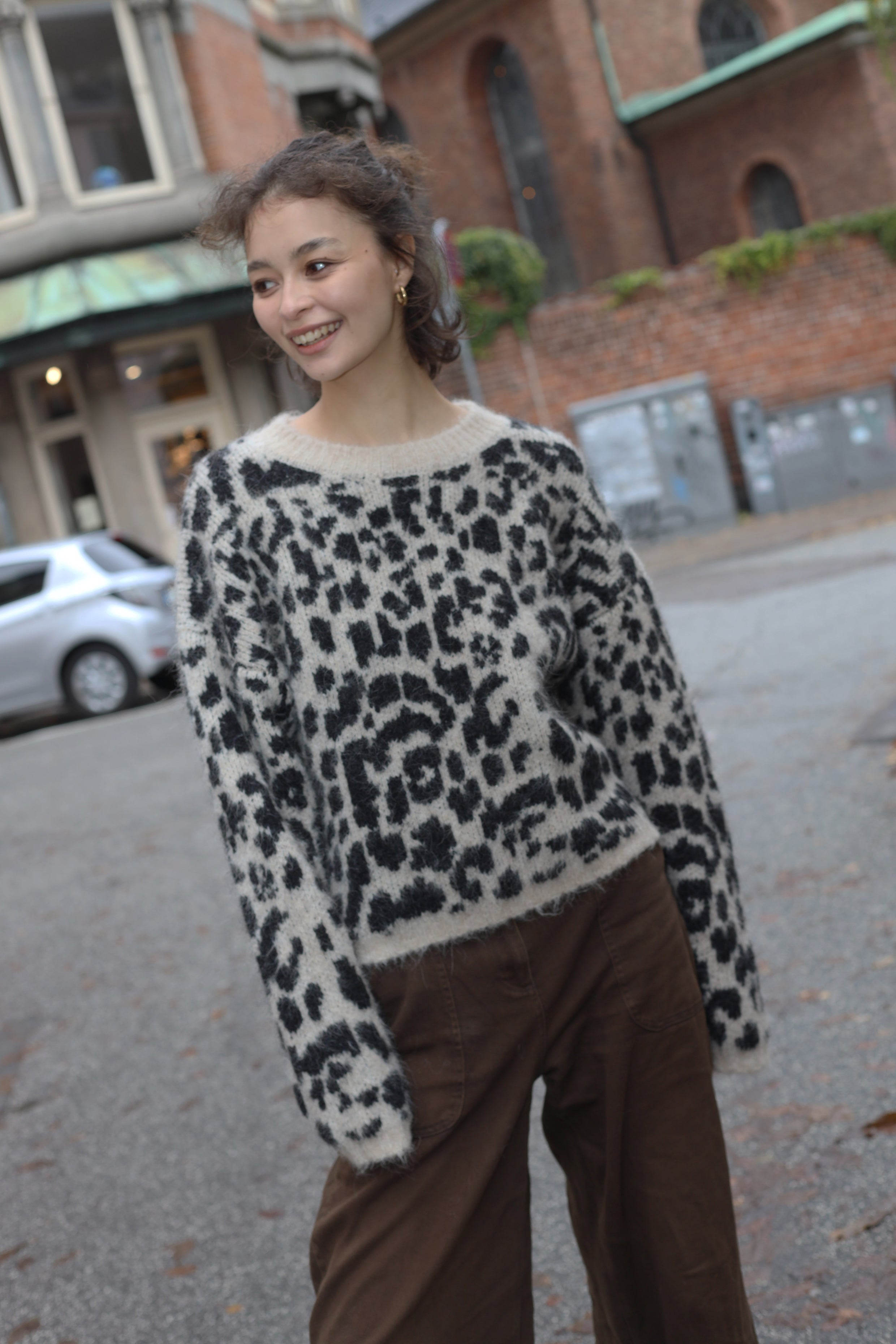 Cras Exclusive Emilycras Pullover Knit 8086 Beige Leo