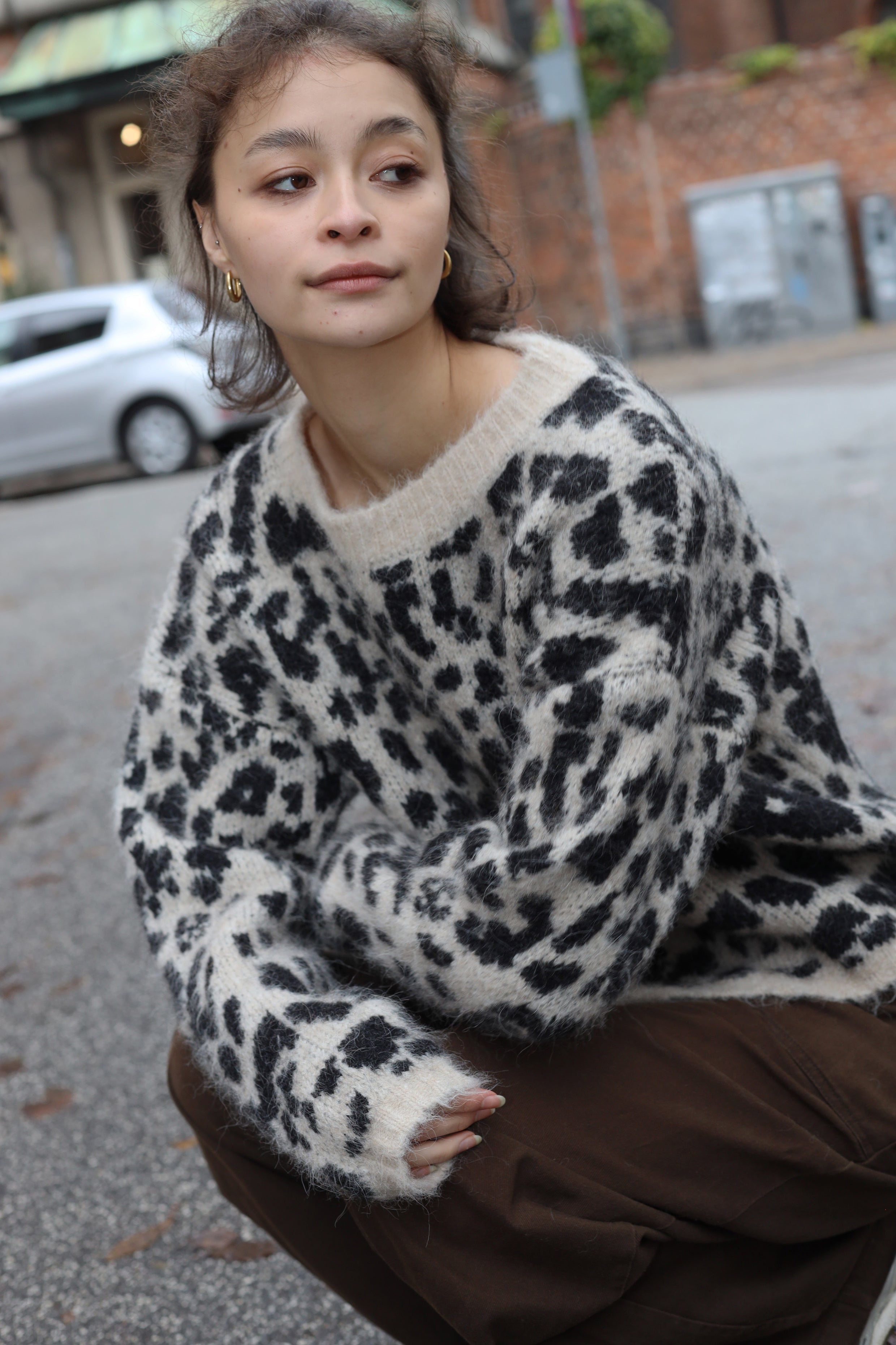 Cras Exclusive Emilycras Pullover Knit 8086 Beige Leo