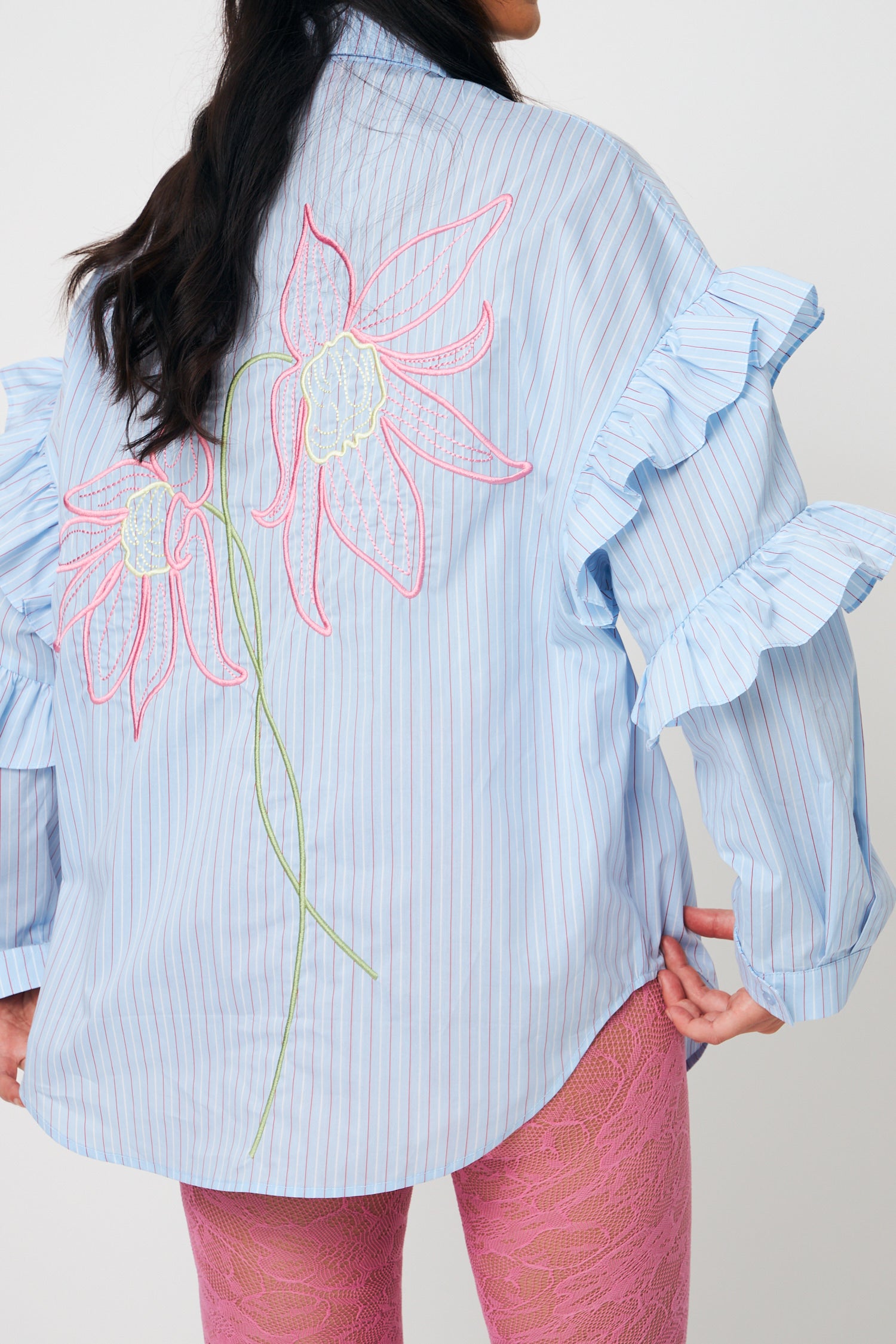 CRAS Florettecras Shirt Shirt 8043 Light Blue Stripe