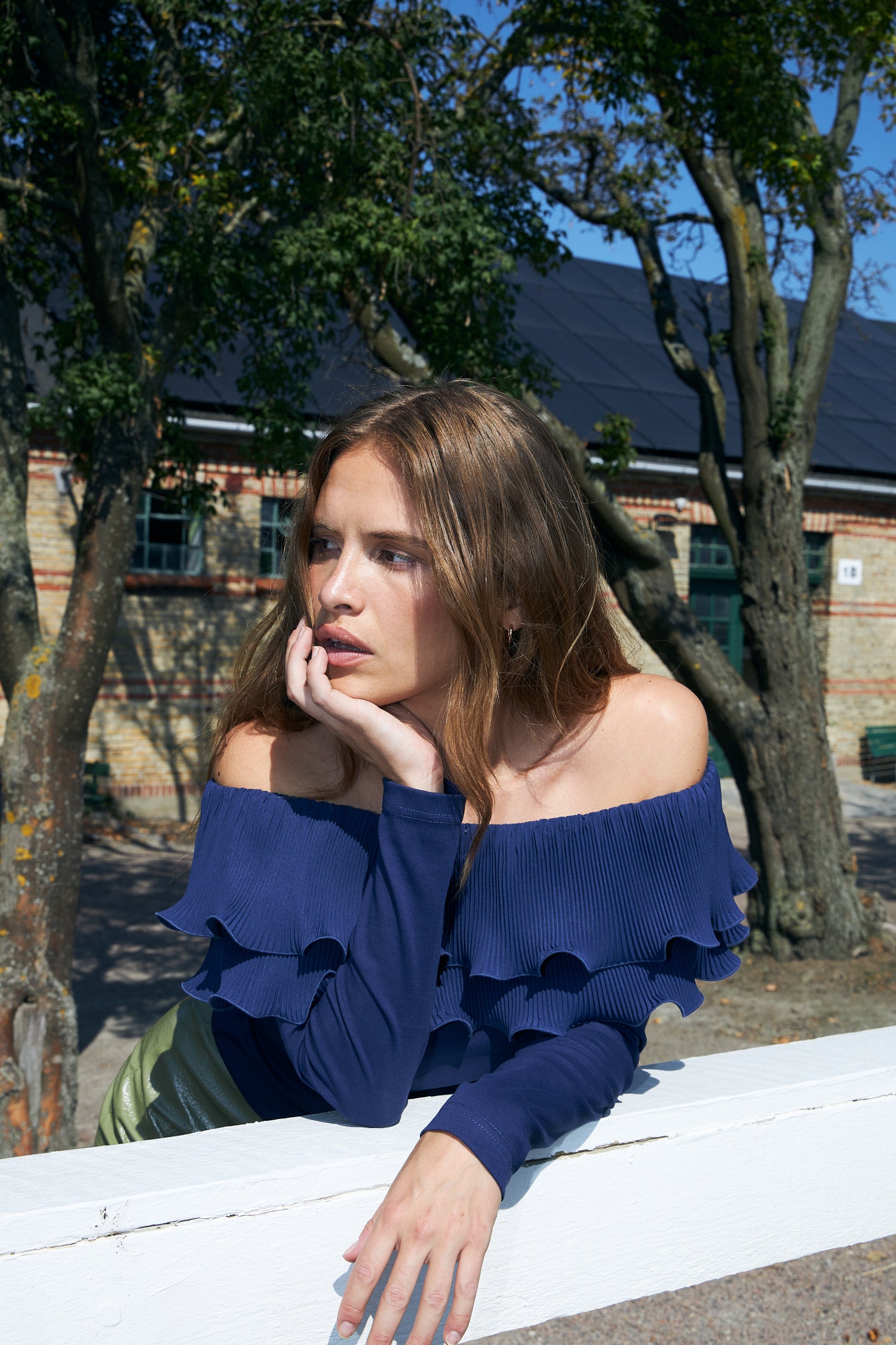 CRAS Flouncecras Blouse Blouse 7031 Navy