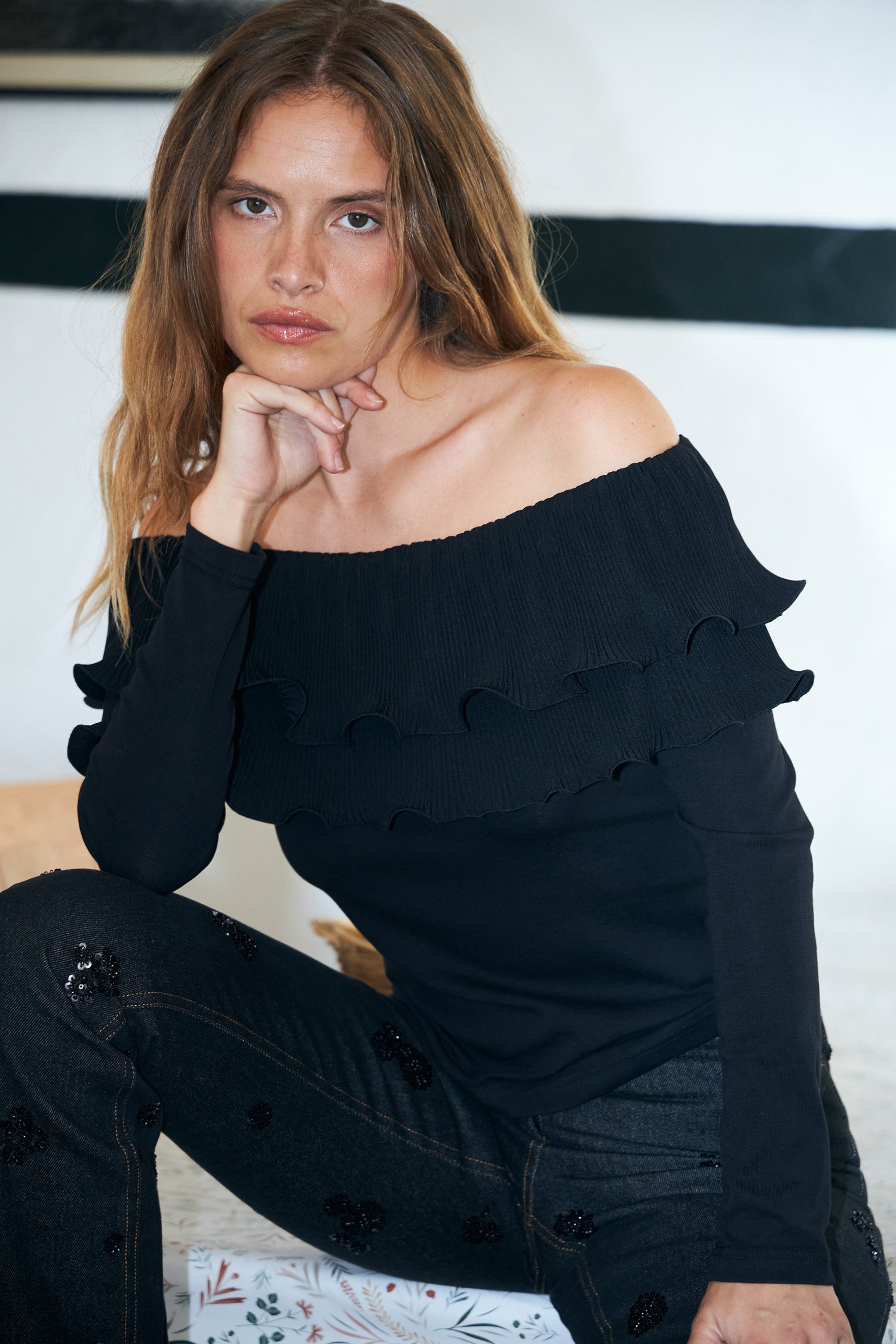 CRAS Flouncecras Blouse Blouse 9999 Black