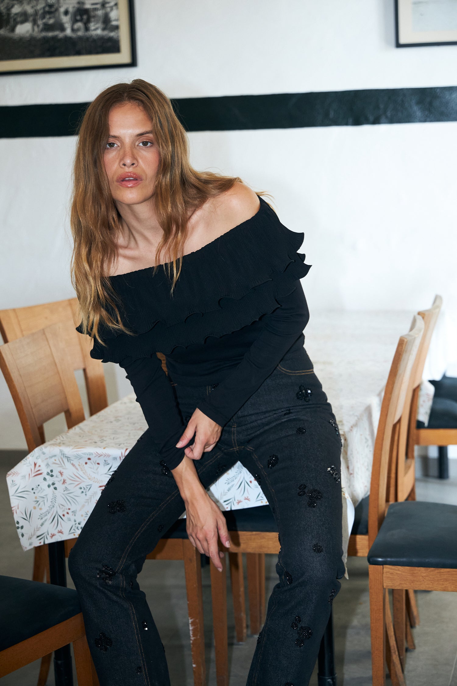 CRAS Flouncecras Blouse Blouse 9999 Black