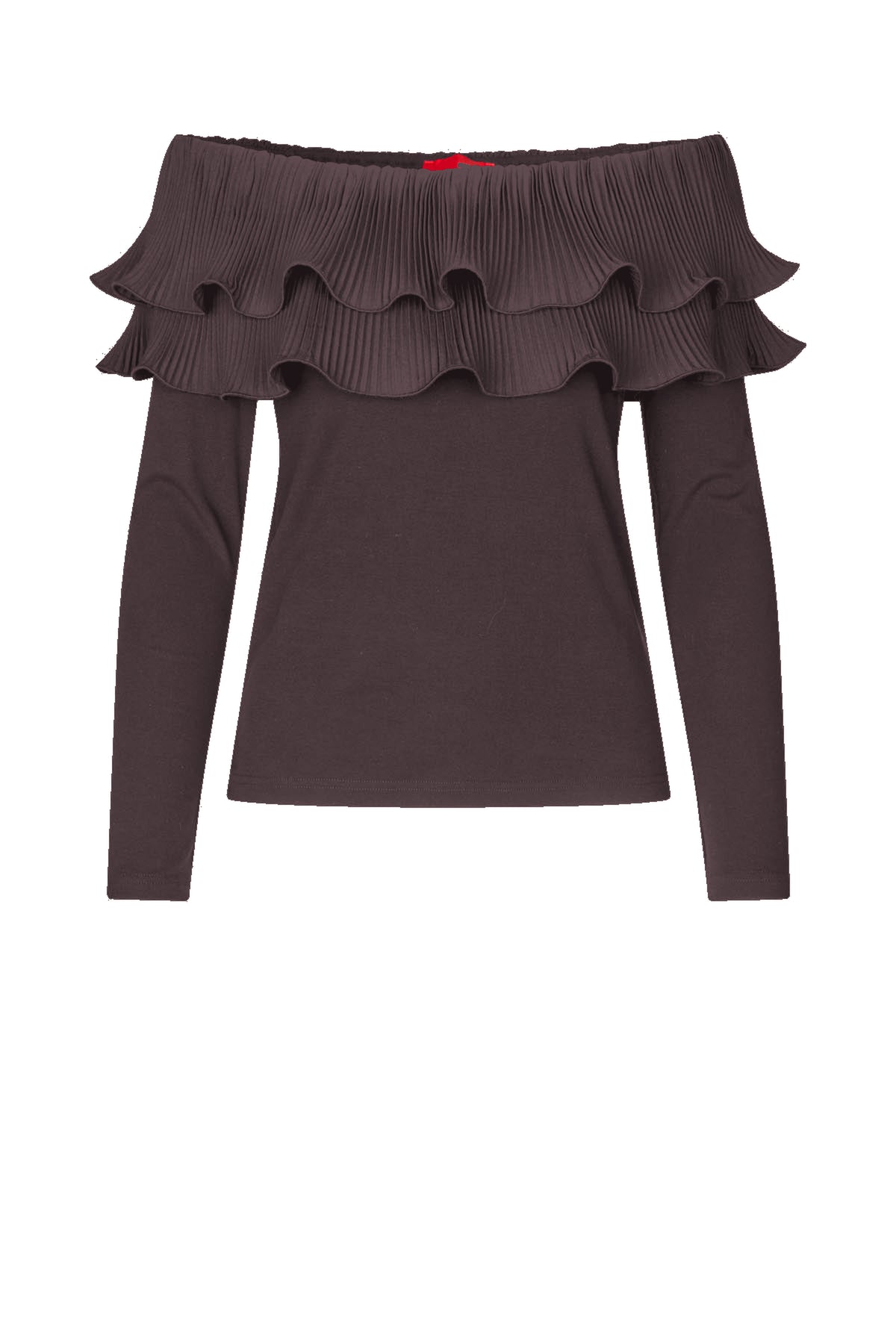 CRAS Flouncecras Blouse Blouse Chocolate Martini