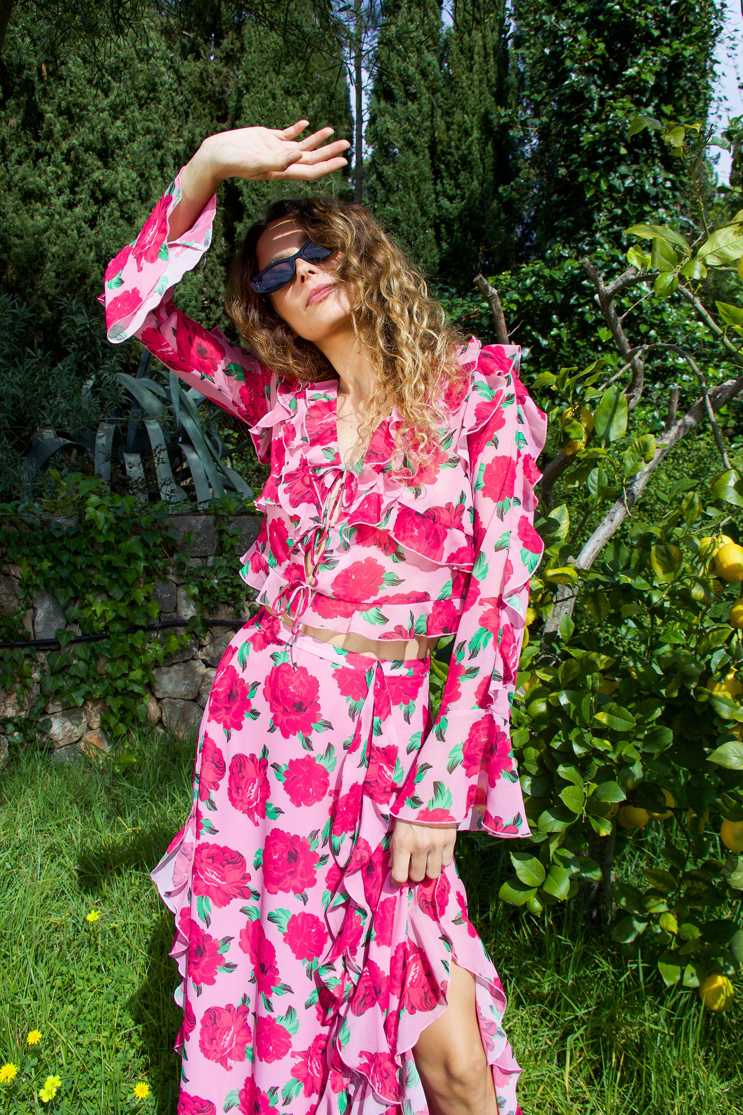 CRAS Georgia Blouse Blouse 8097 Pink Rosette