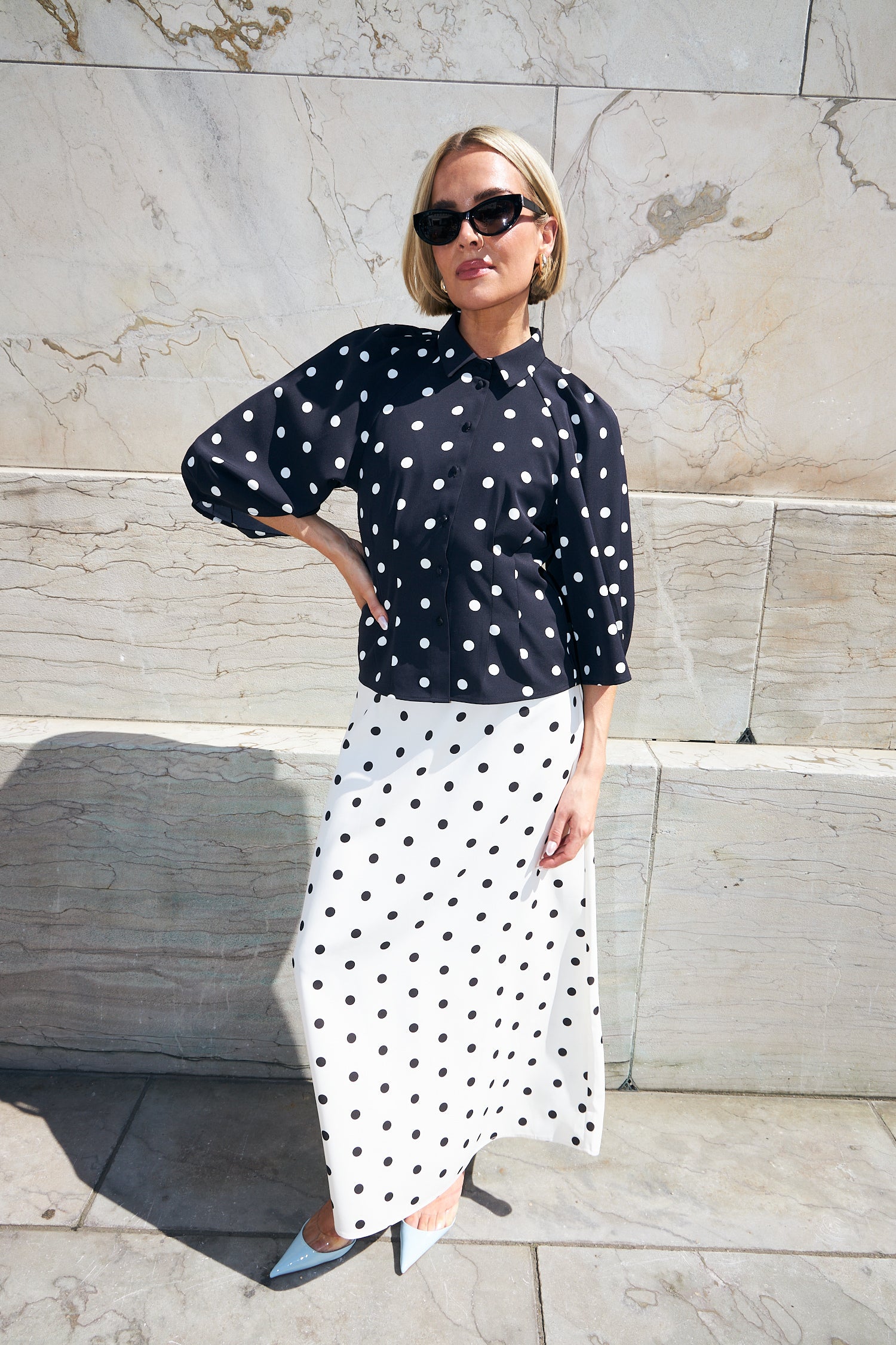 CRAS Josellecras Shirt Shirt 8144 Black Polka