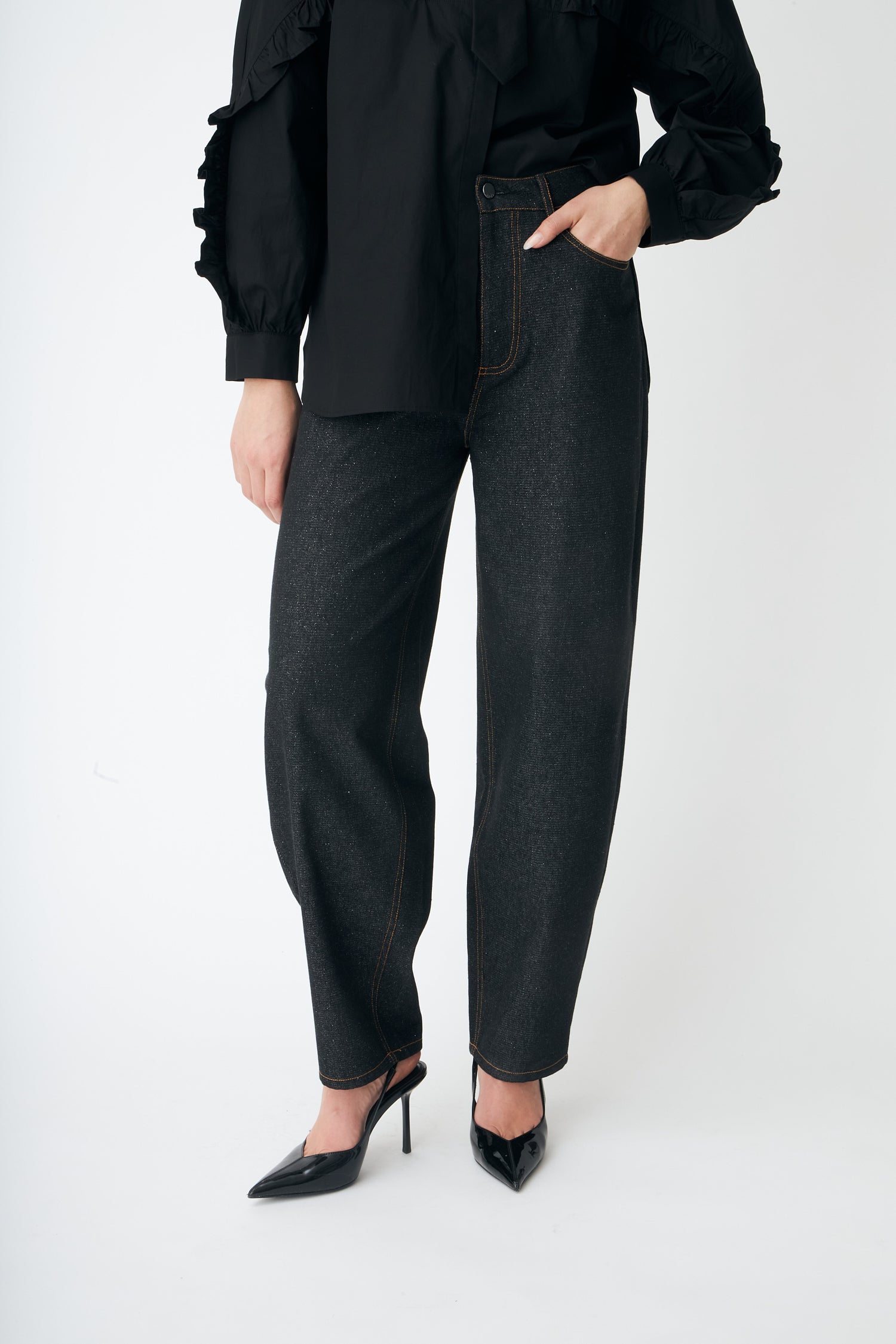 CRAS Kibocras Jeans Pants 9996 Black Glitter