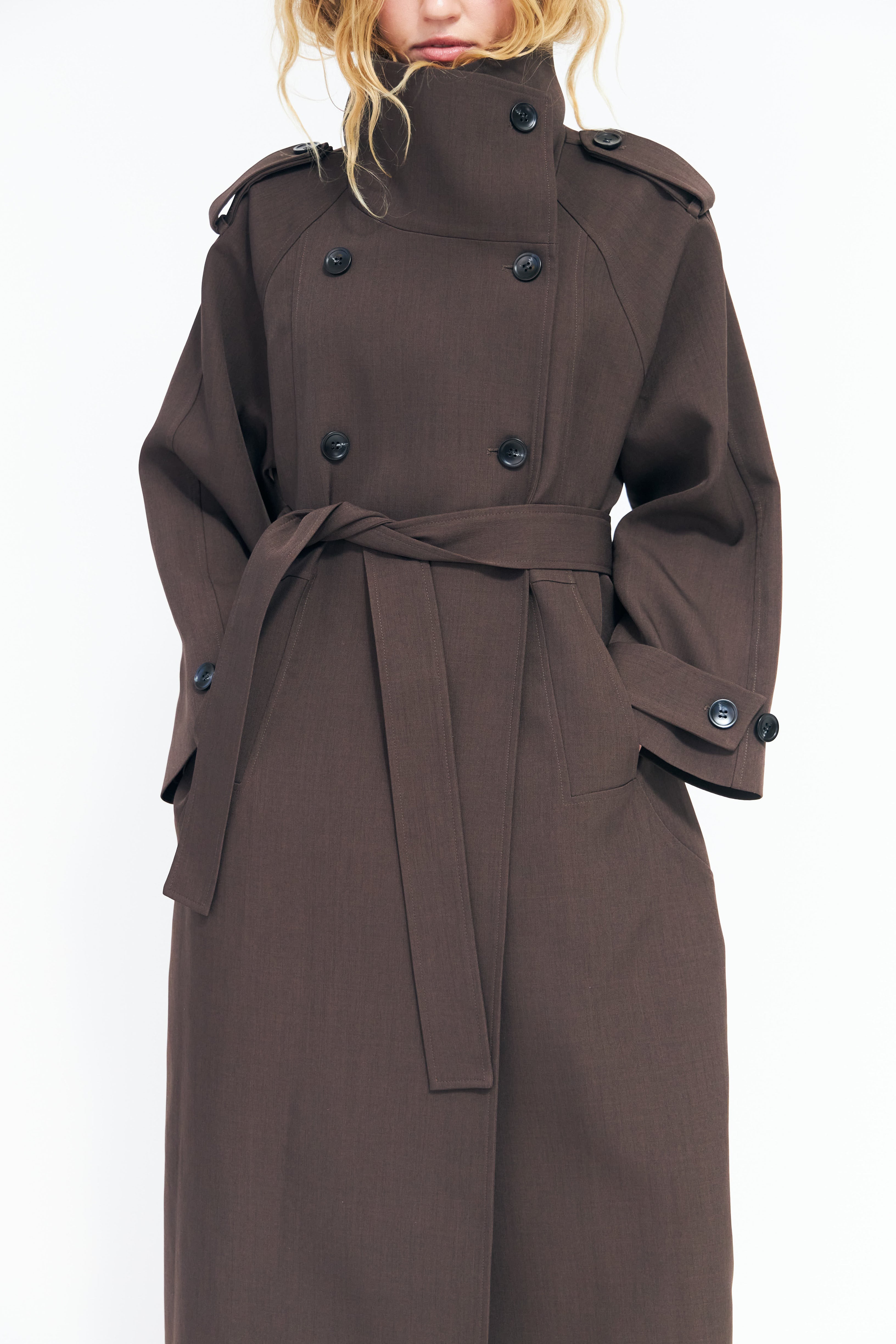 CRAS Leonoracras Trenchcoat Jacket Dark Brown