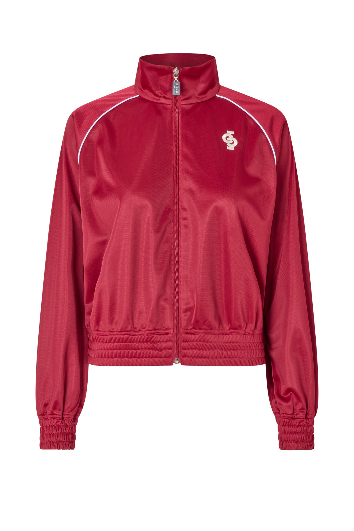 Cras Exclusive Lesliecras Track Jacket Blouse 4021 Rhubarb Red