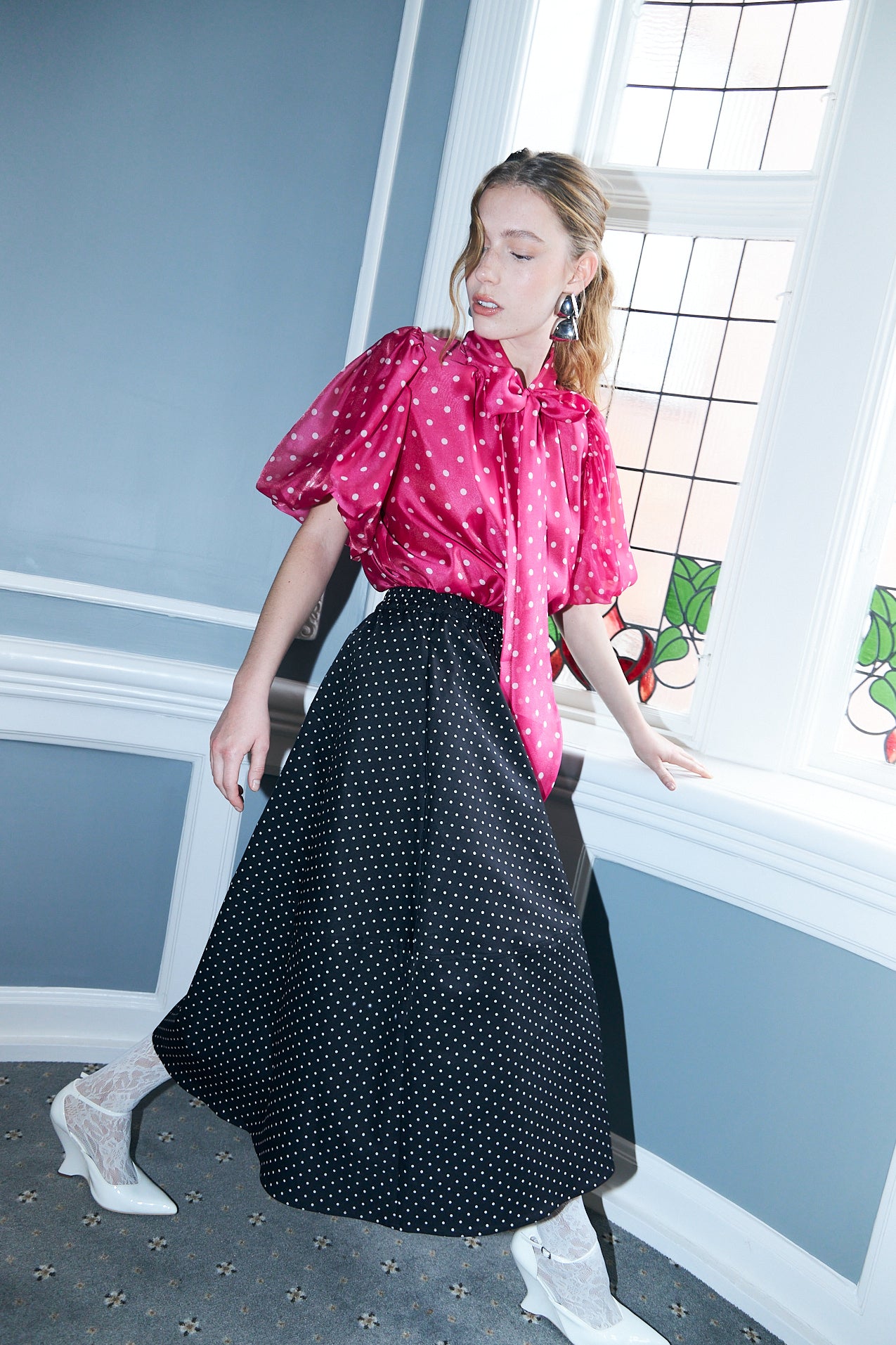 Cras Exclusive Liljacras Shirt Shirt Pink Polka