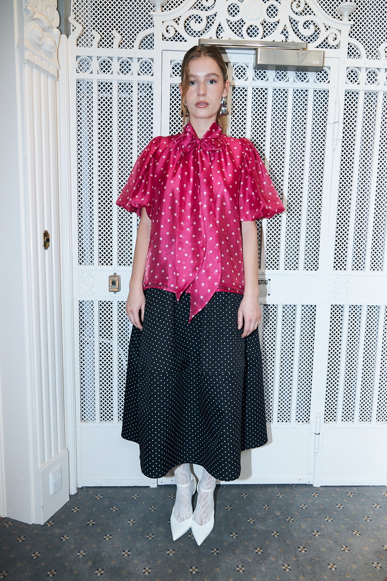 Cras Exclusive Liljacras Skirt Skirt Black Polka Micro