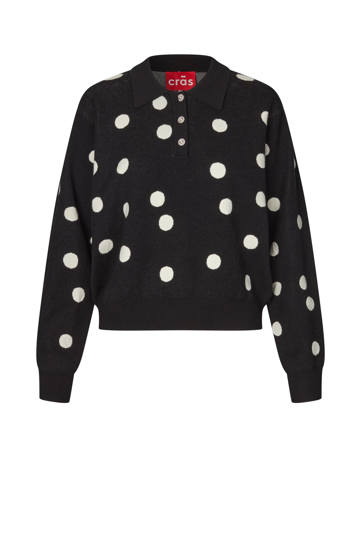 CRAS Lovemycras Pullover Knit 8123 Black White Dot