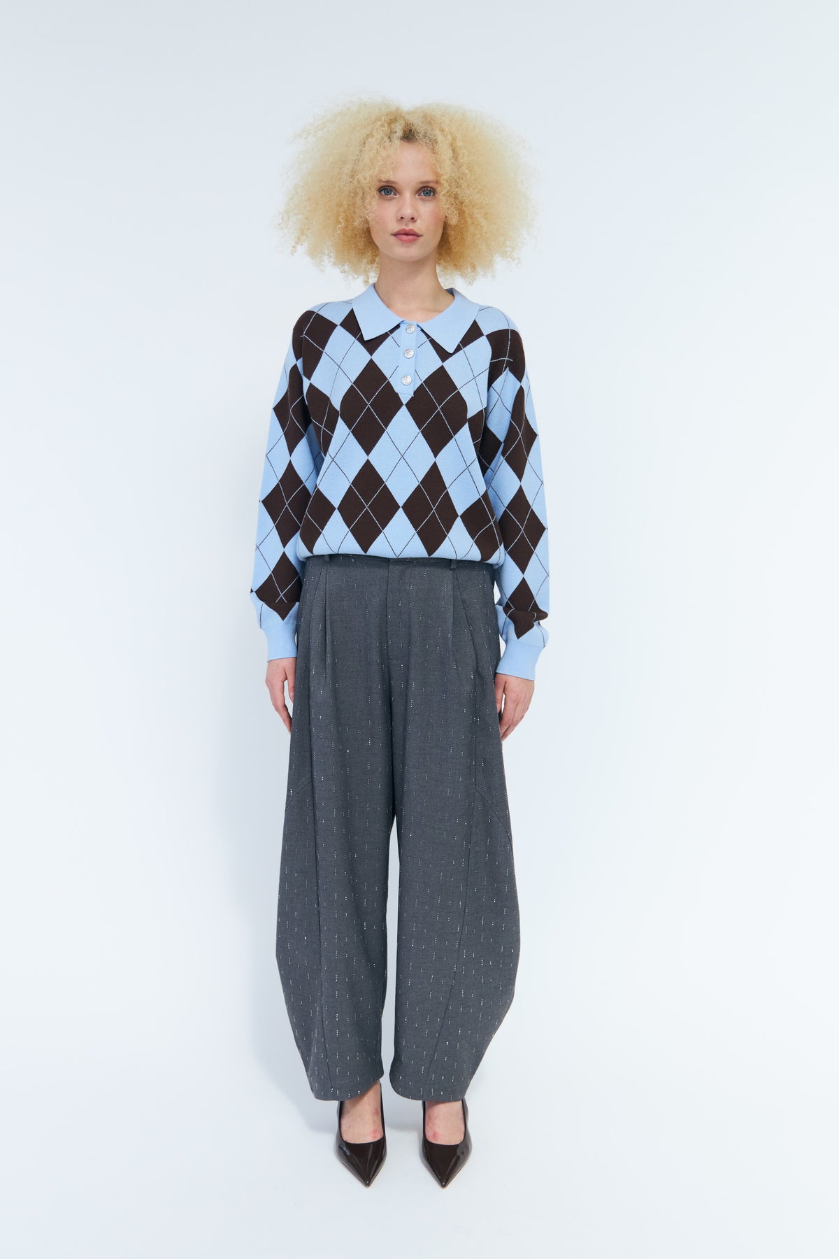 CRAS Lovemycras Pullover Pullover Blue Brown Checks