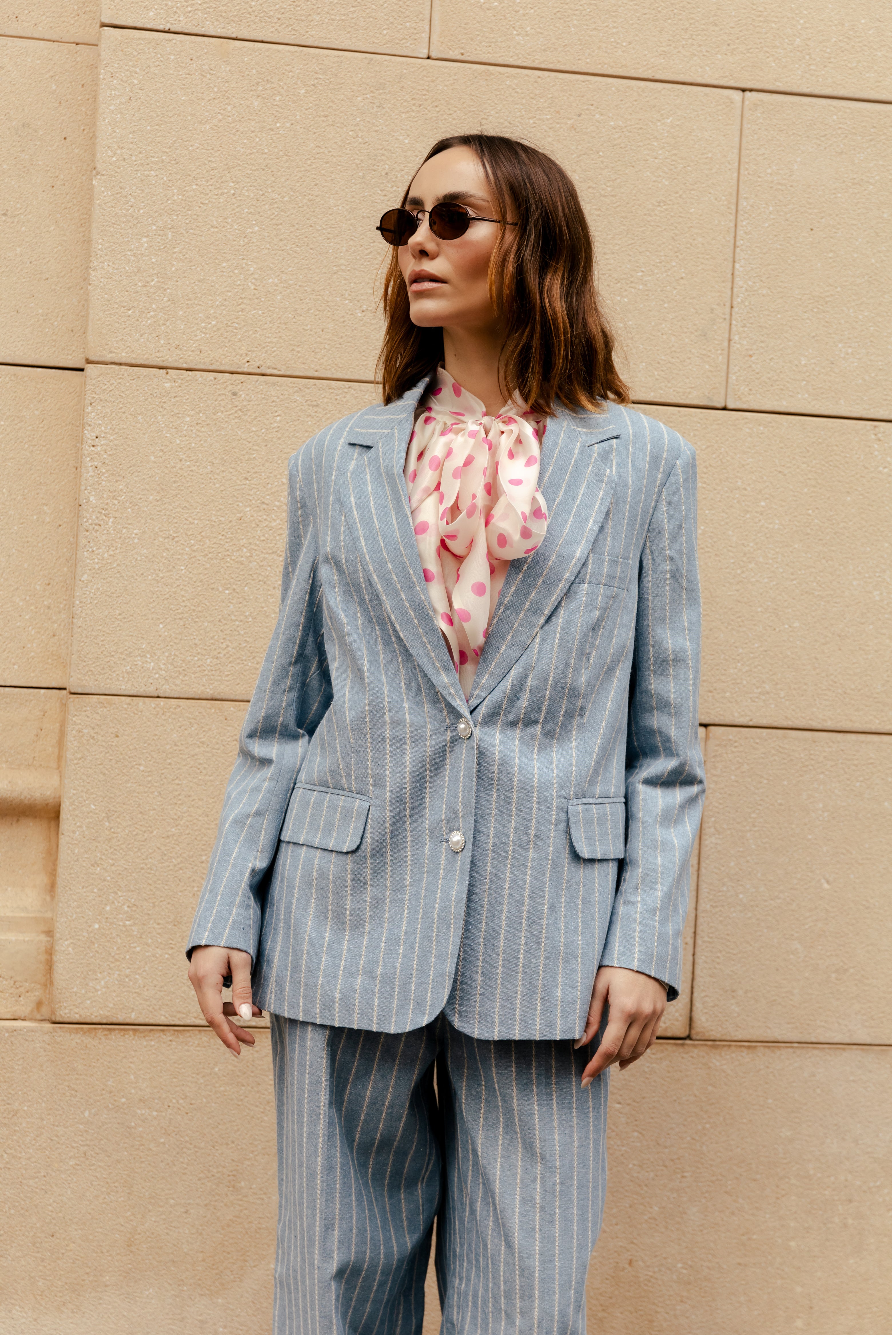 CRAS Milancras Blazer Blazer 7021 Blue Stripe