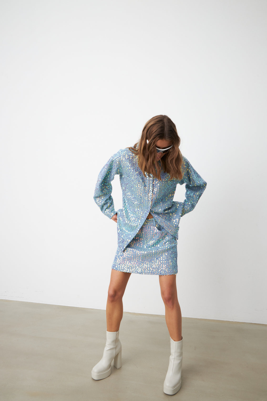 CRAS North Skirt Skirt Blue Glitter