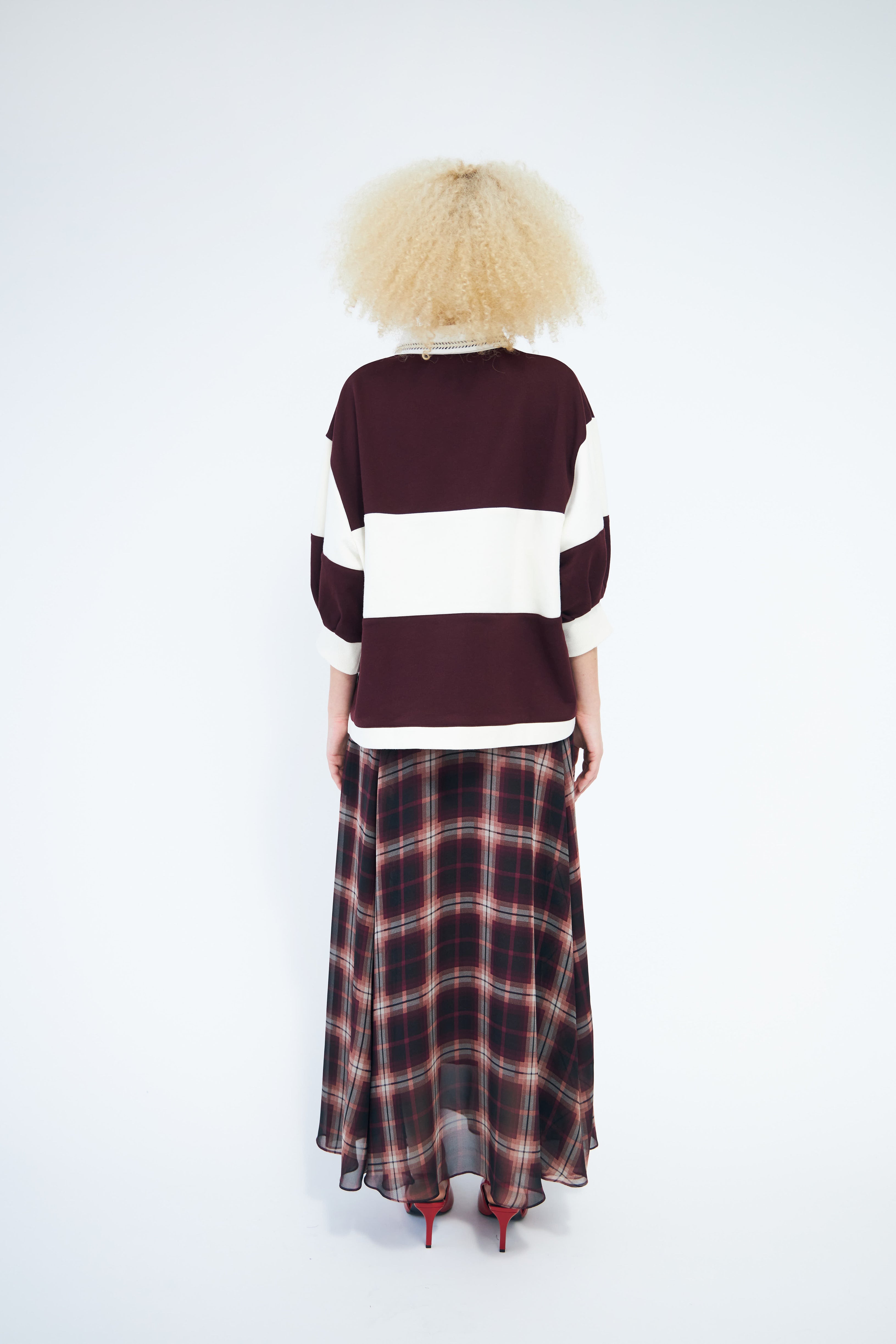 CRAS Odellecras Skirt Skirt Bordeaux Check