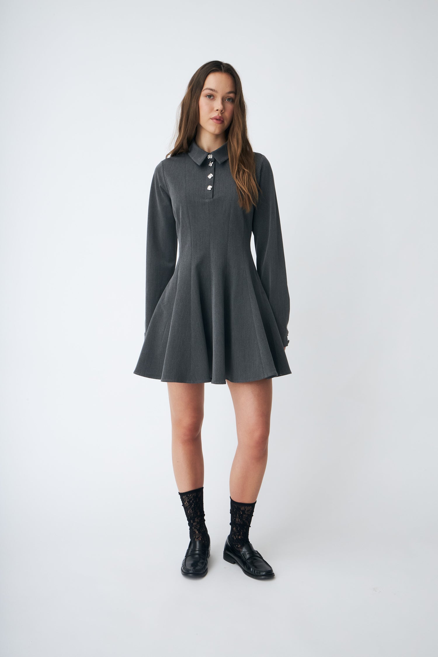 CRAS Polocras Dress Dress 9003 Grey Melange