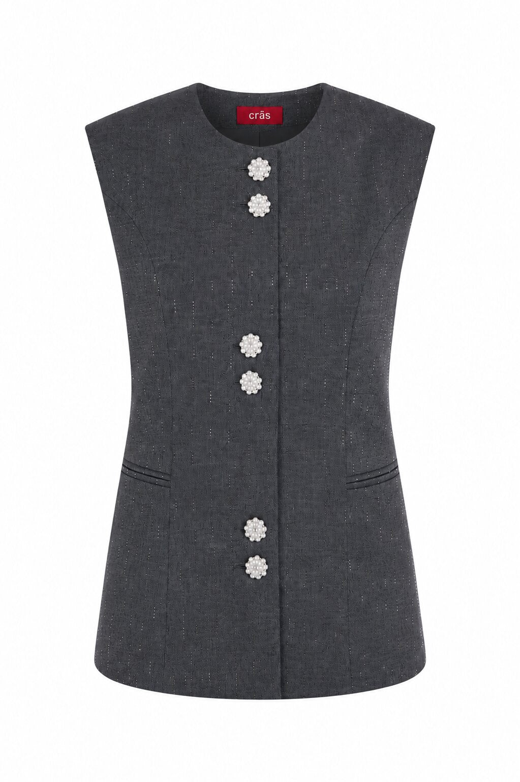 CRAS Richacras Waistcoat Vest Grey Melange
