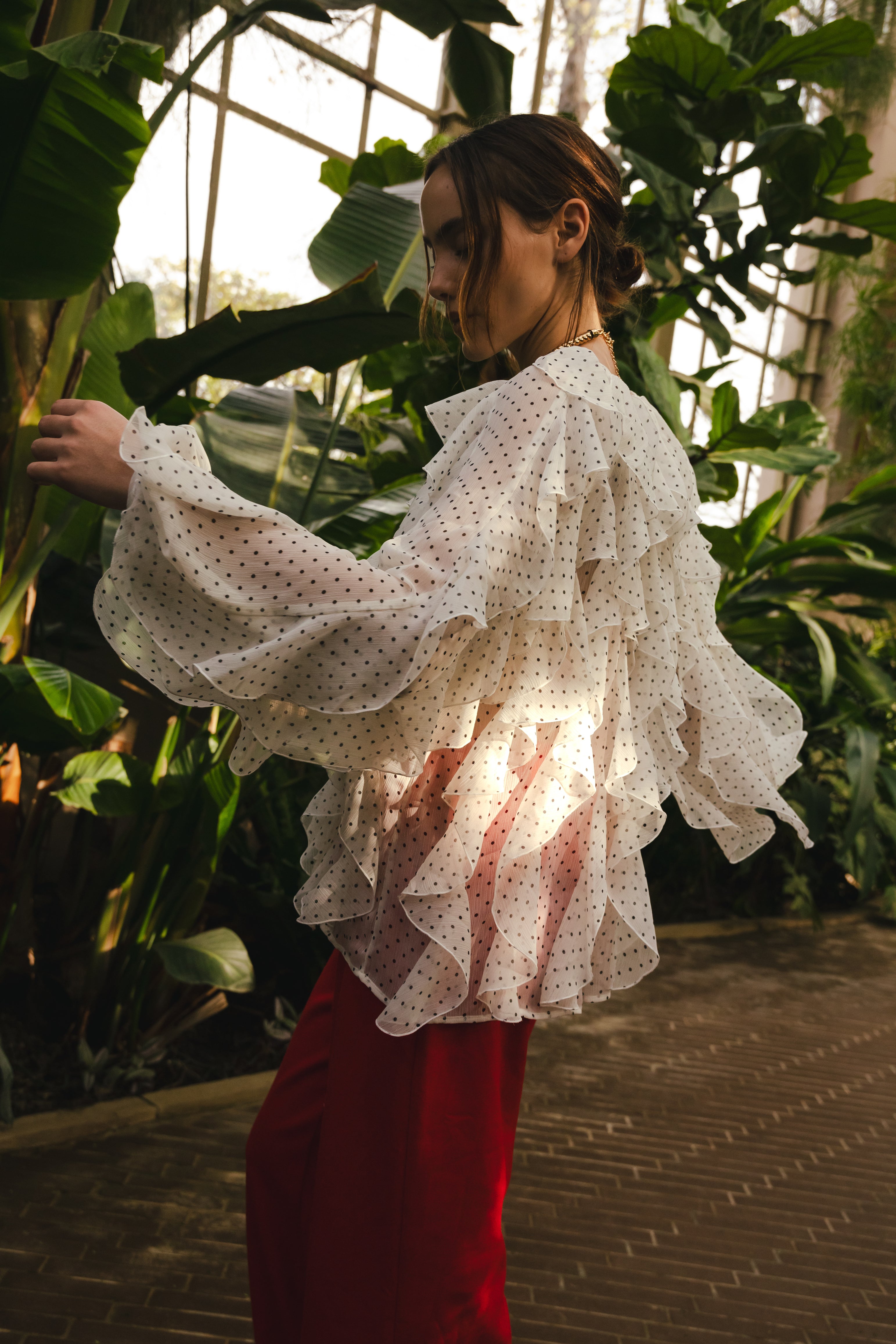 CRAS Ryacras Blouse Blouse 8149 Ivory mini dot