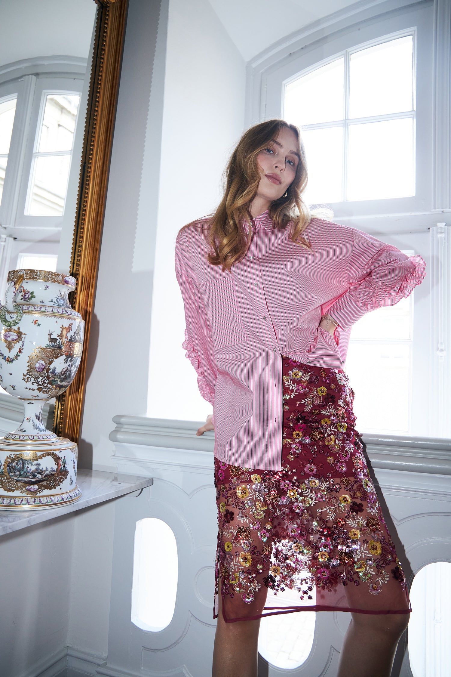 CRAS Tulumcras Shirt Shirt 4018 Pink Red Stripe