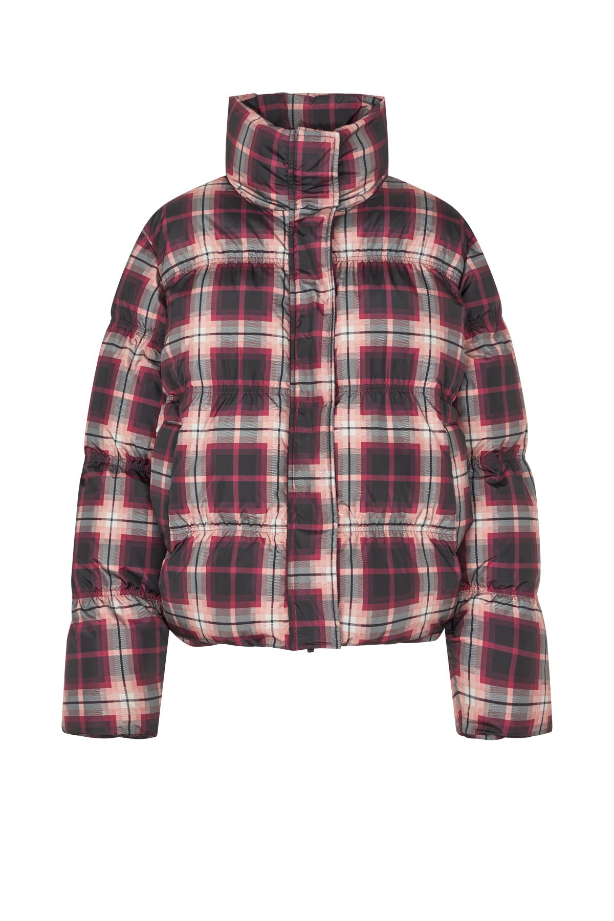 CRAS Valenciacras Puffer Jacket Jacket Bordeaux Check