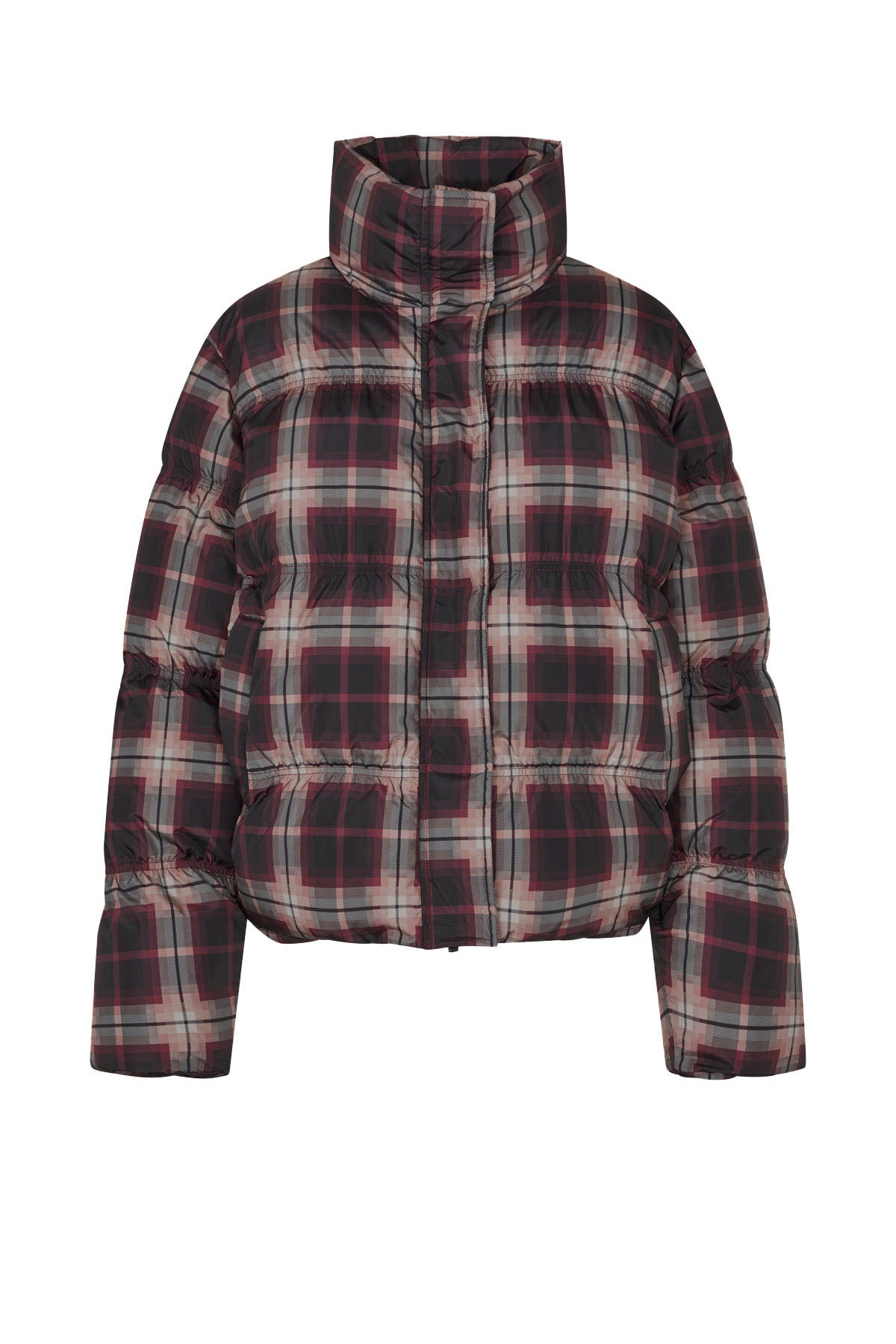 CRAS Valenciacras Puffer Jacket Jacket Bordeaux Check