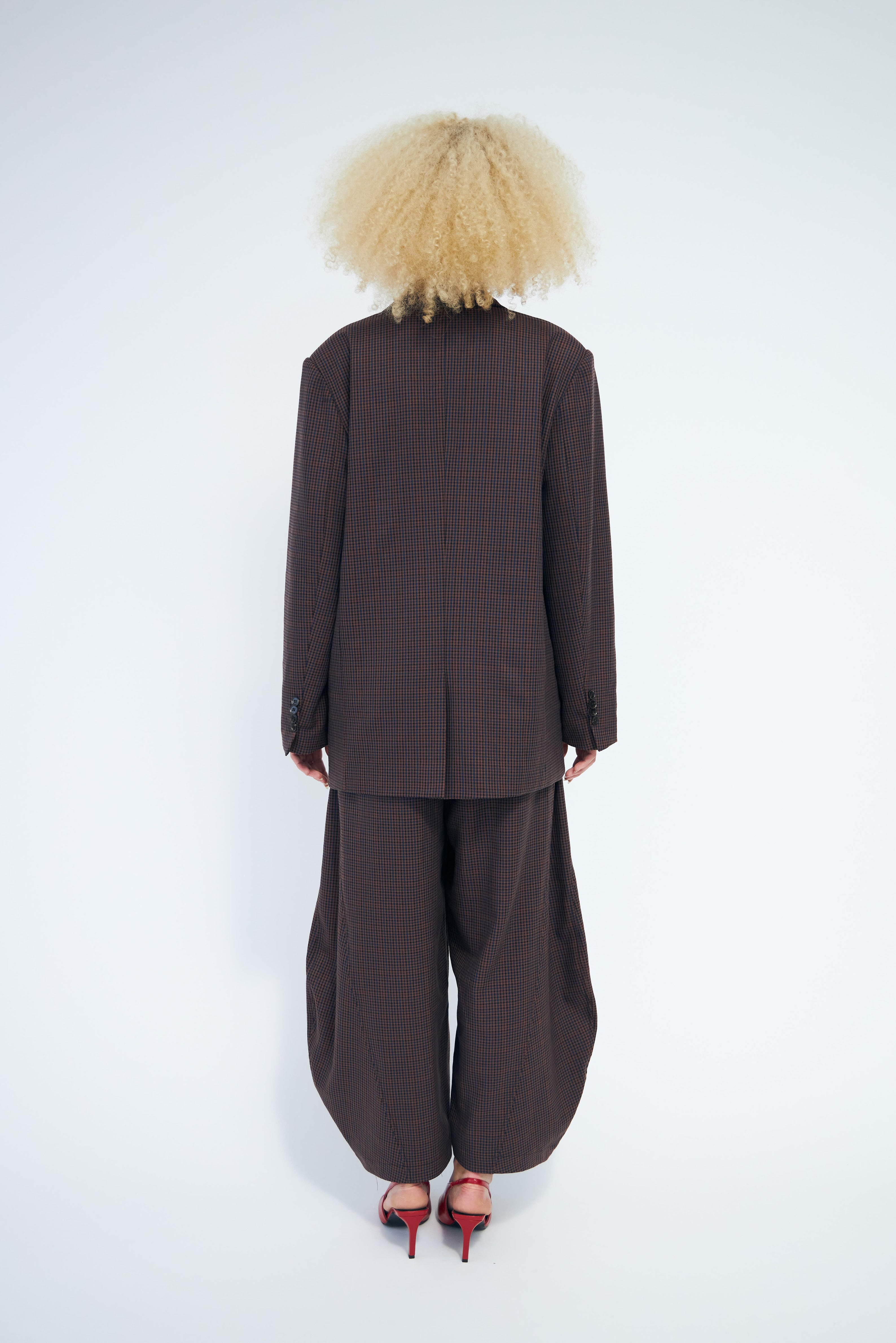 CRAS Barrelcras Pants Pants Brown Checks