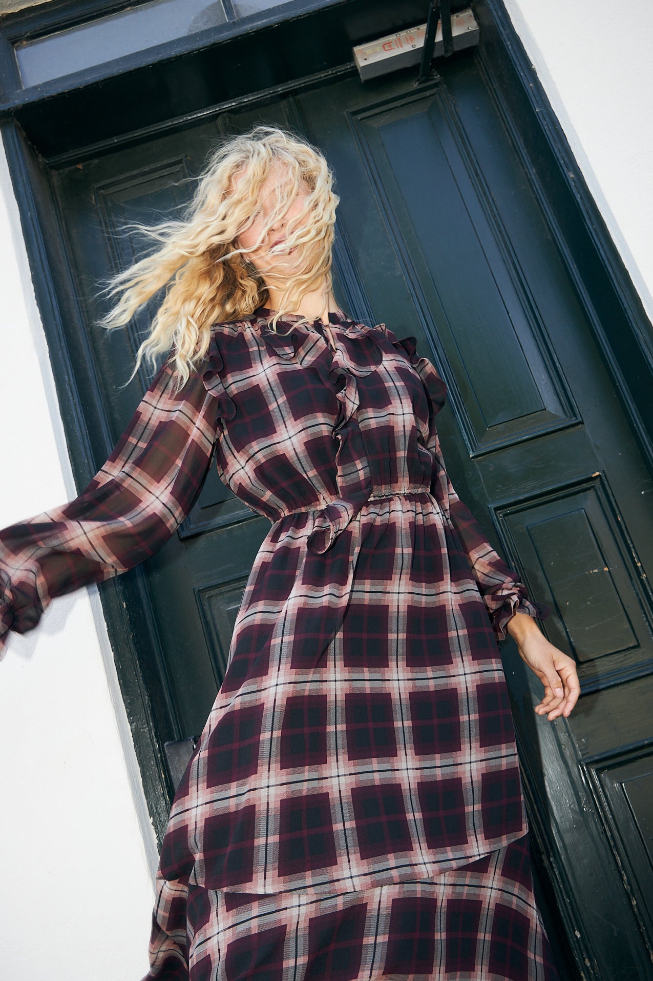 CRAS Dittacras Dress Dress Bordeaux Check