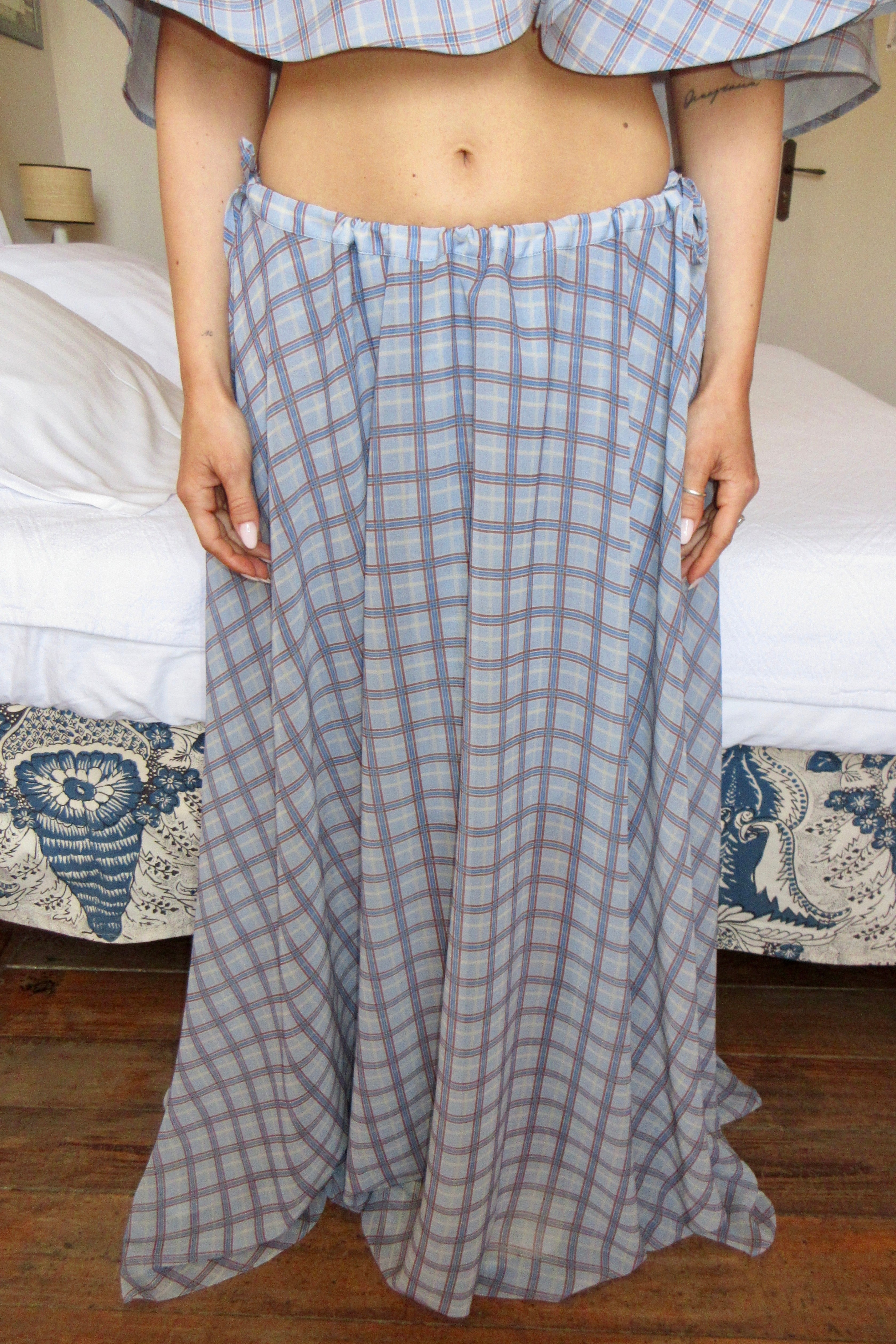 Cras Exclusive Dollycras Skirt Skirt Blue Check