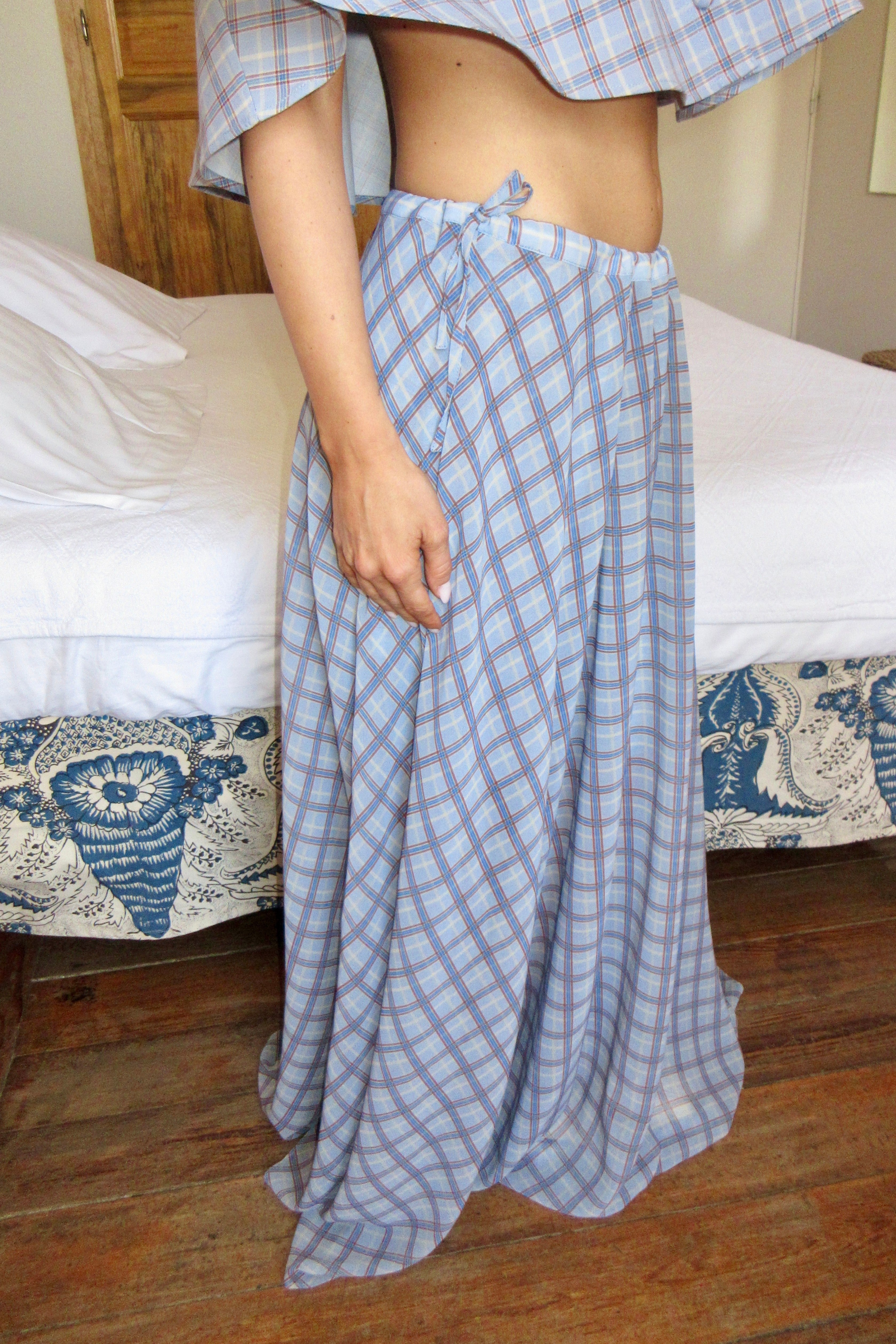 Cras Exclusive Dollycras Skirt Skirt Blue Check