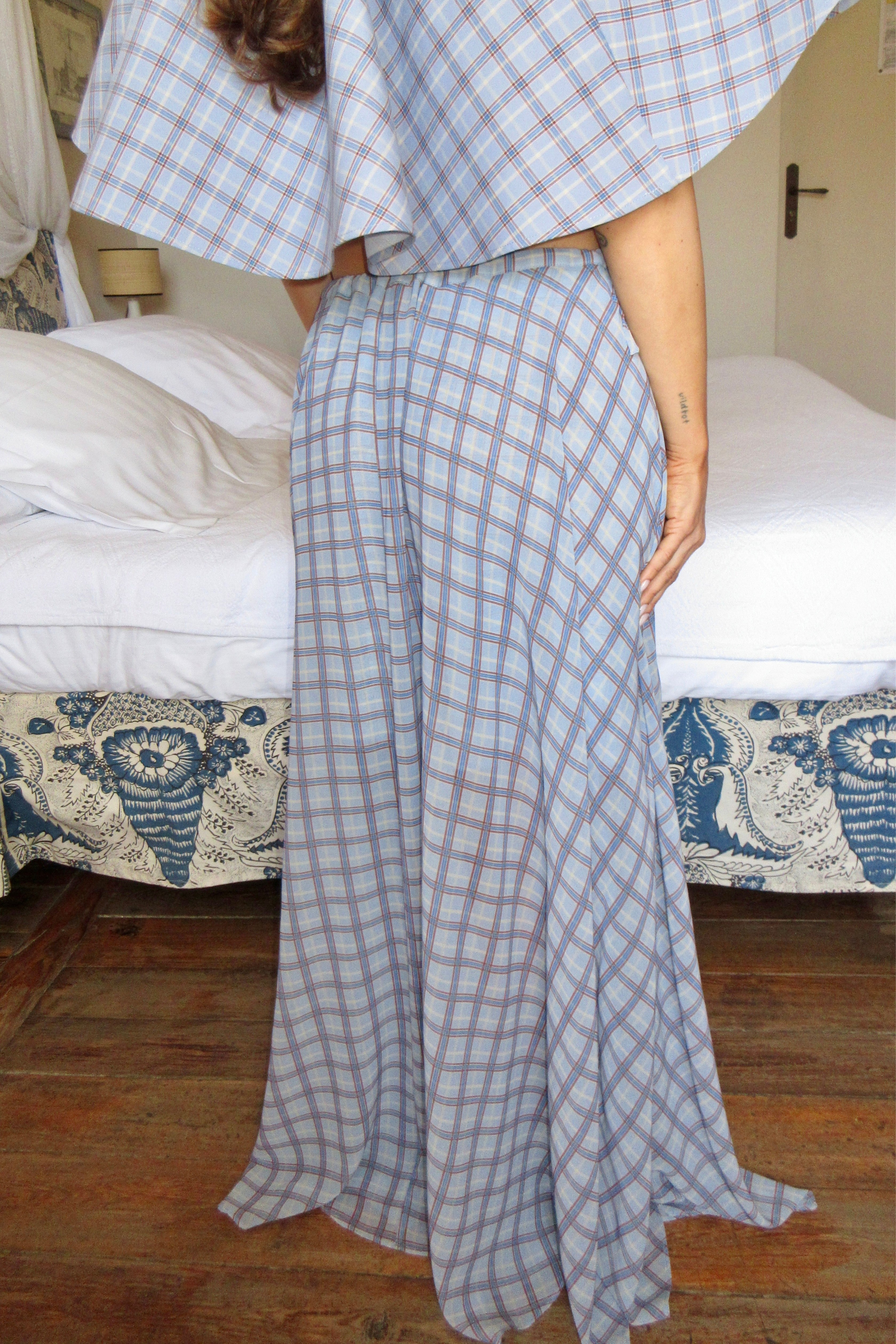 Cras Exclusive Dollycras Skirt Skirt Blue Check