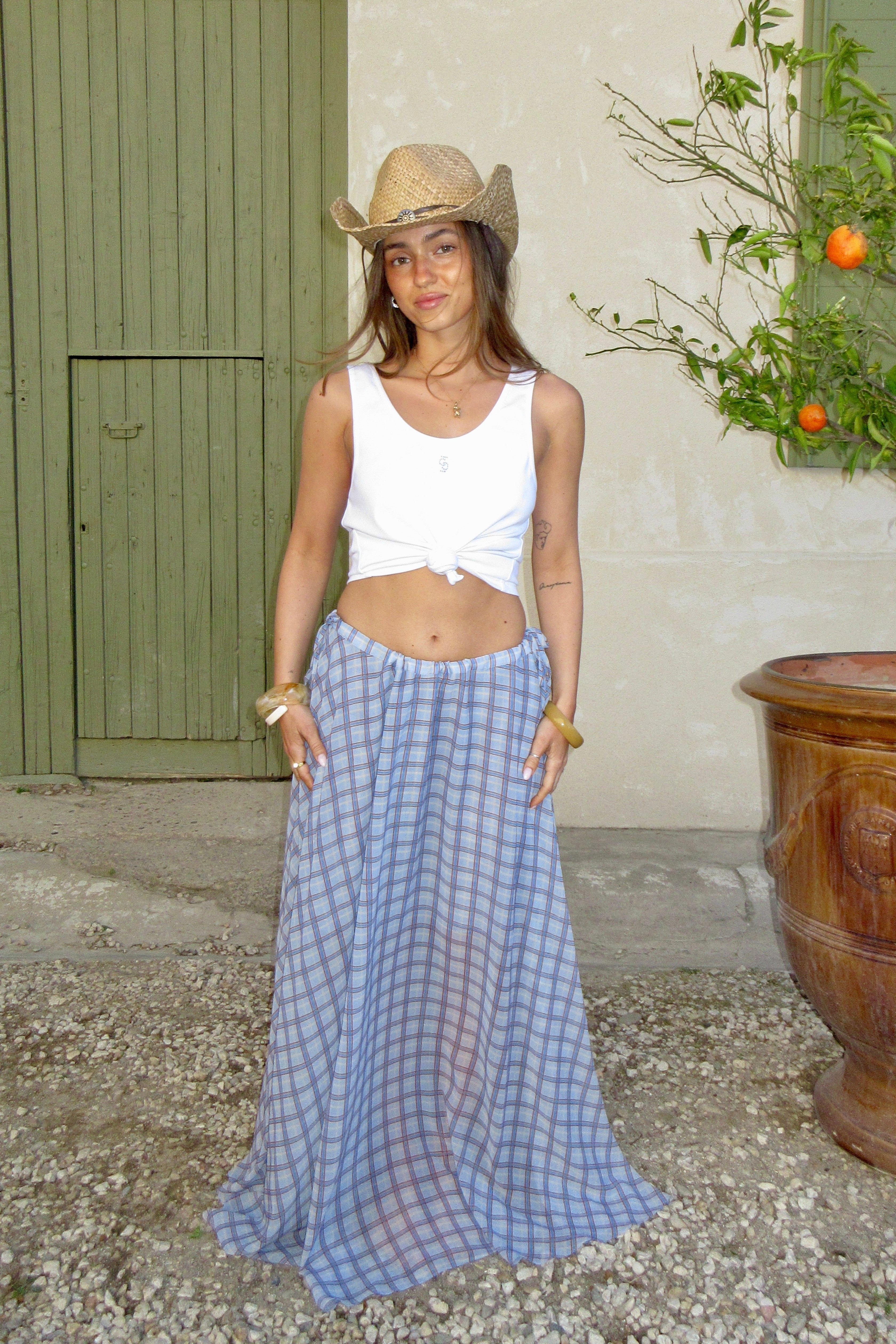 Cras Exclusive Dollycras Skirt Skirt Blue Check