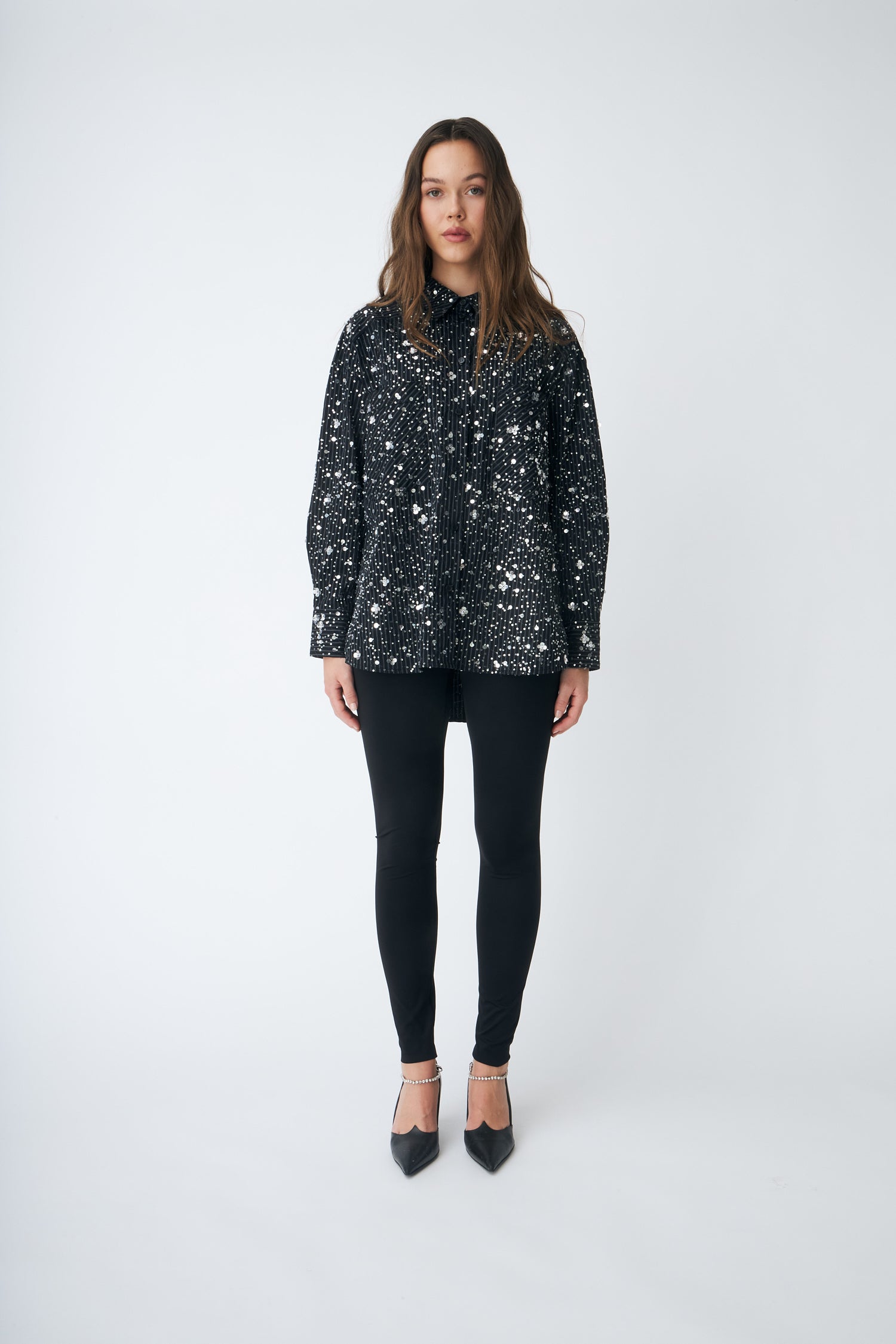 CRAS Elliecras Shirt Shirt 9995 Black Pinstripe