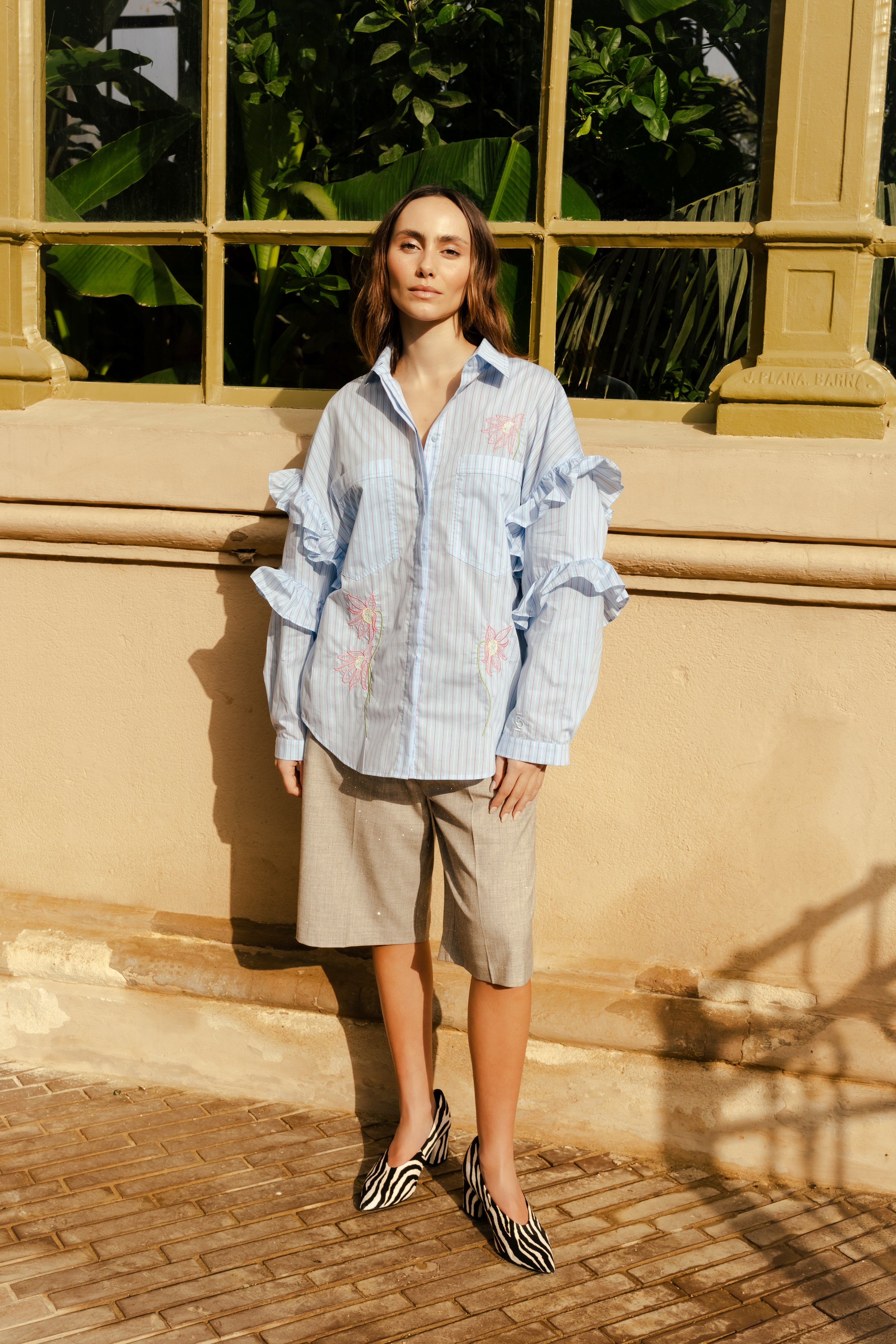 CRAS Florettecras Shirt Shirt 8043 Light Blue Stripe