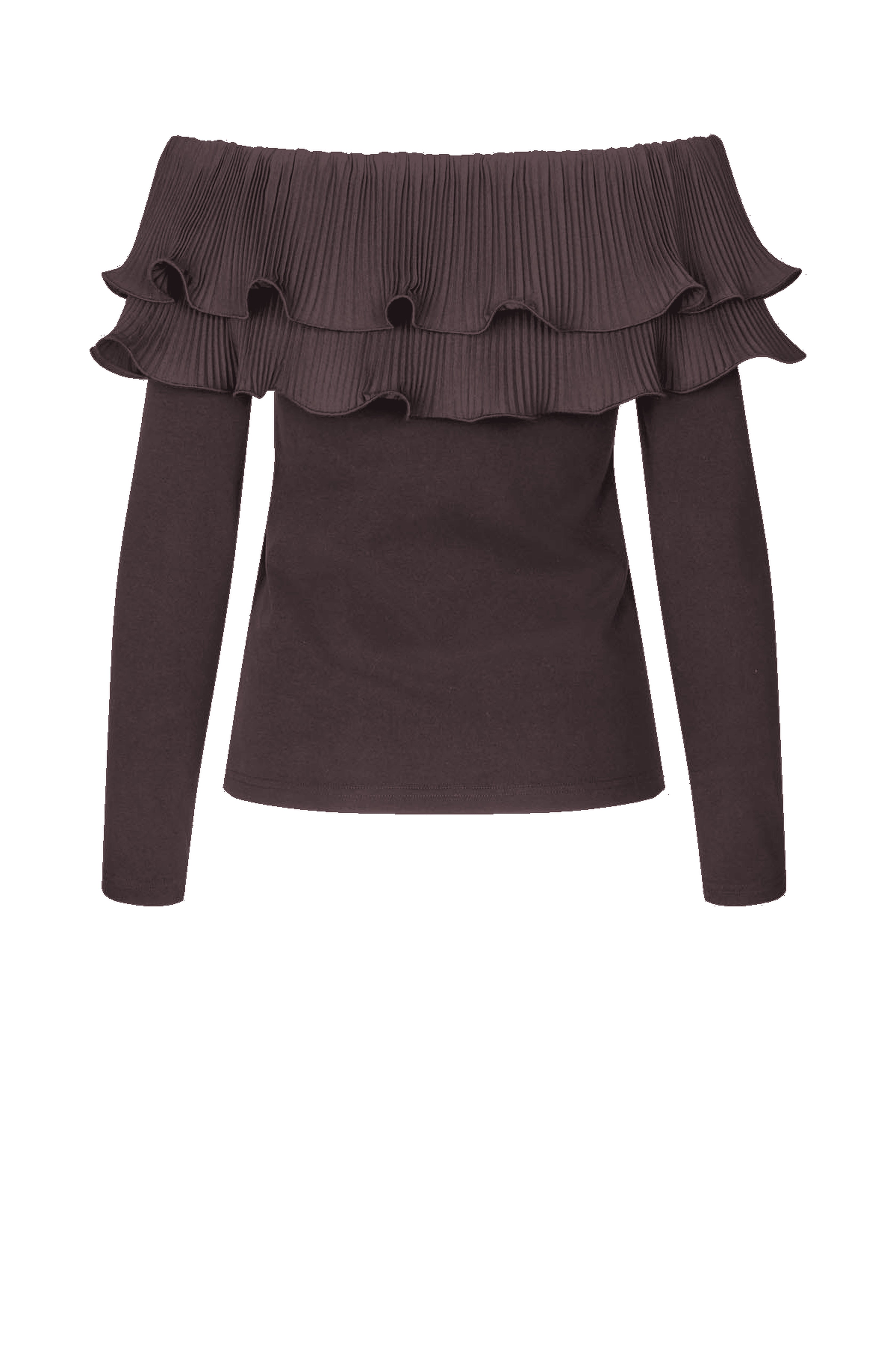 CRAS Flouncecras Blouse Blouse Chocolate Martini