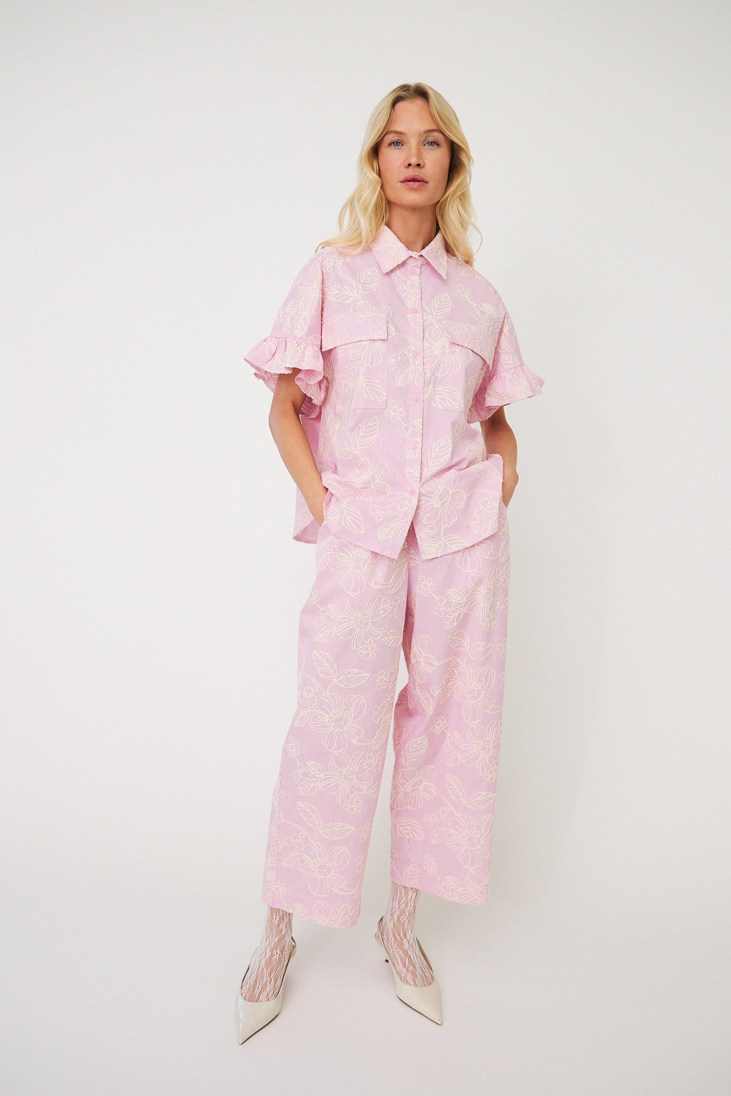 CRAS Flowercras Pants Pants 8070 Pink Stripe
