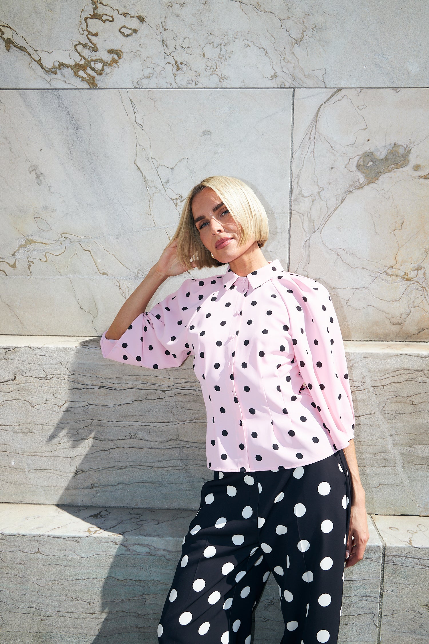 CRAS Josellecras Shirt Shirt 8142 Orchid Pink Polka