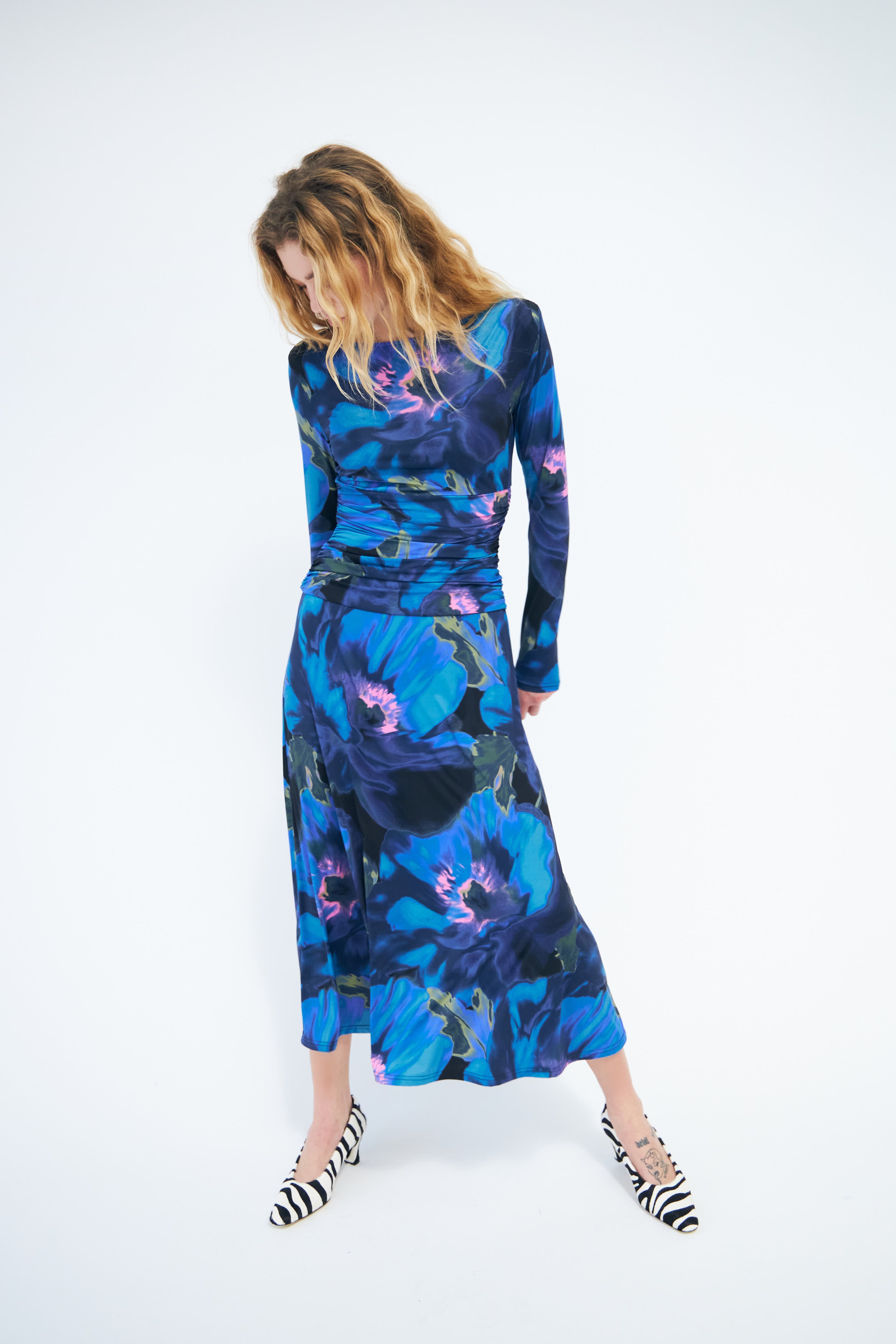 CRAS Klaracras Dress Dress Poppy Flower Blue