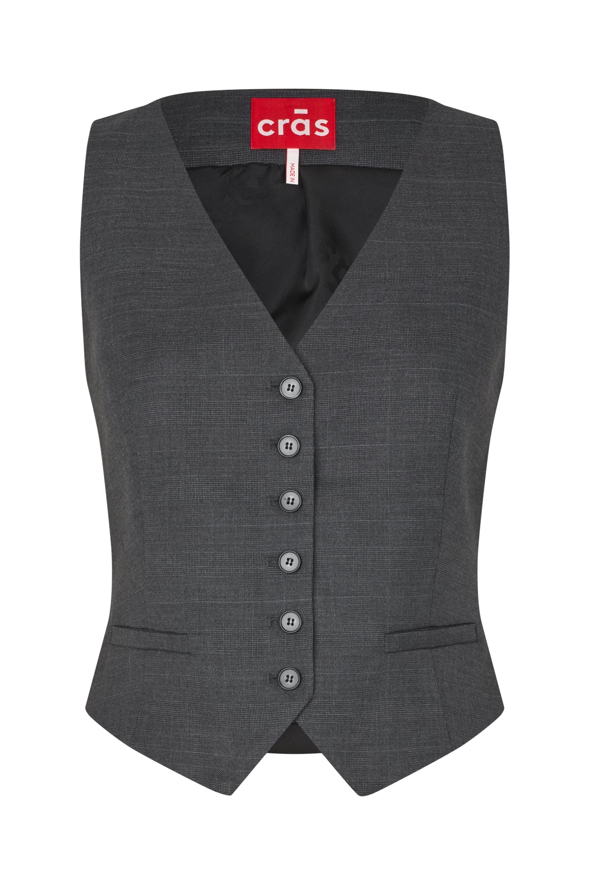 Cras Exclusive Lanacras Waistcoat Vest 9006 Dark Grey