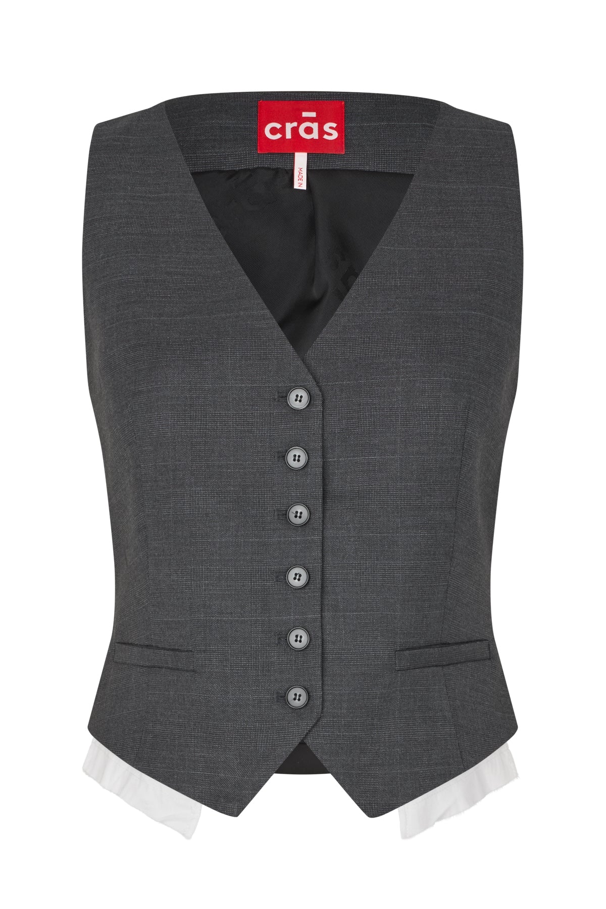 Cras Exclusive Lanacras Waistcoat Vest 9006 Dark Grey